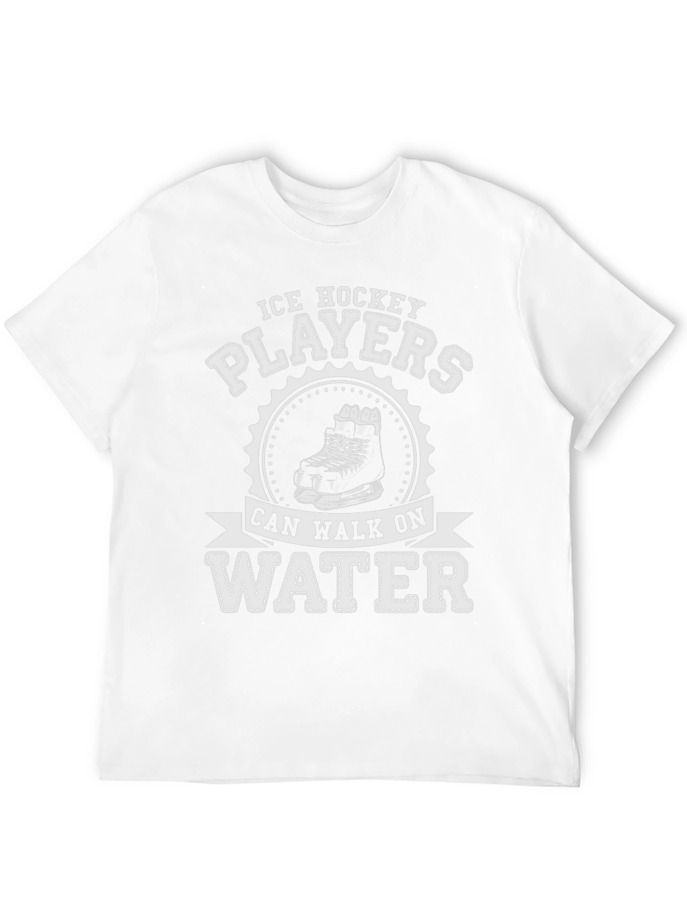 Ice Hockey Players Can Walk On Water Black T-Shirt