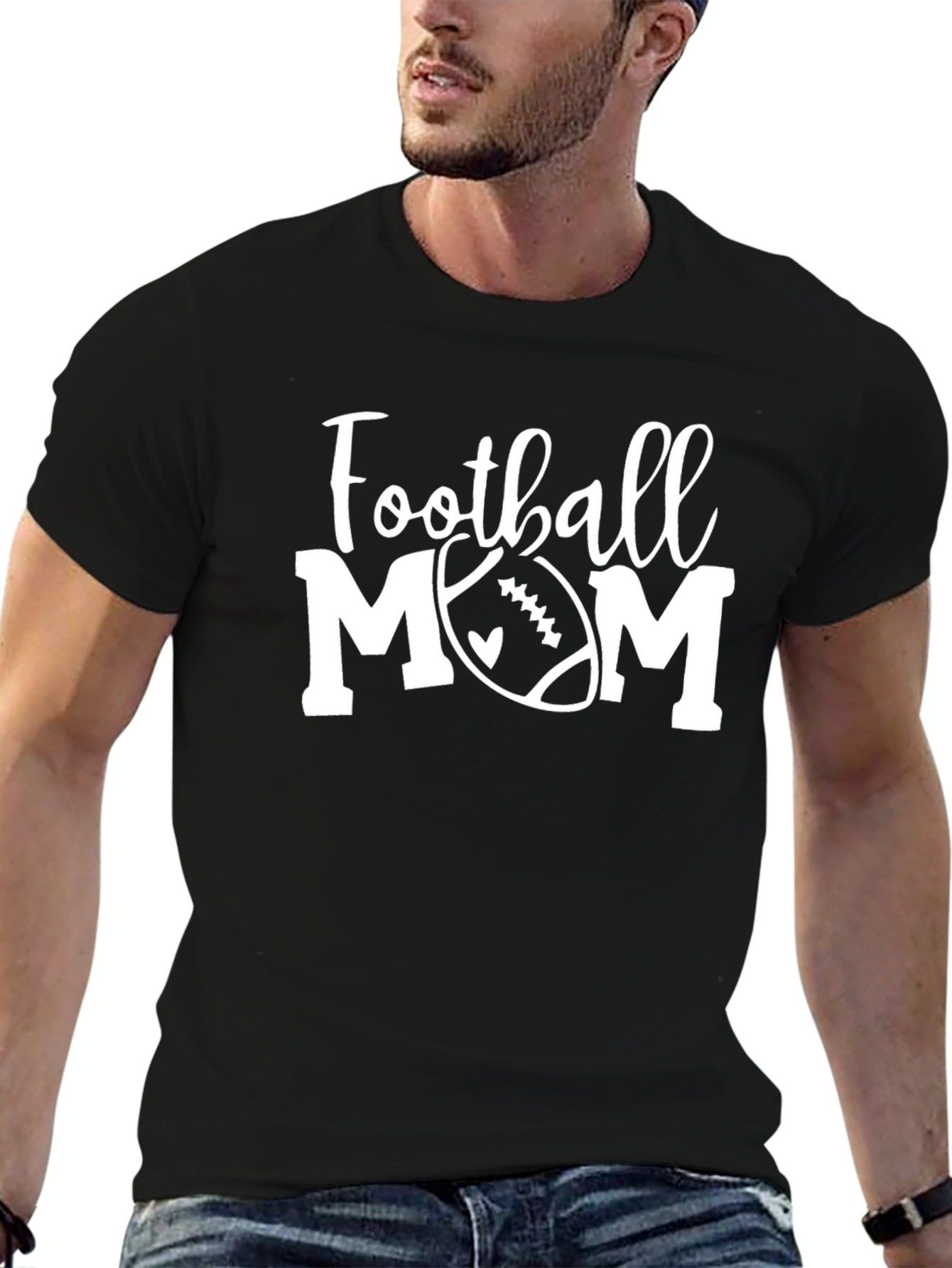 Football Mom T-Shirt - Black
