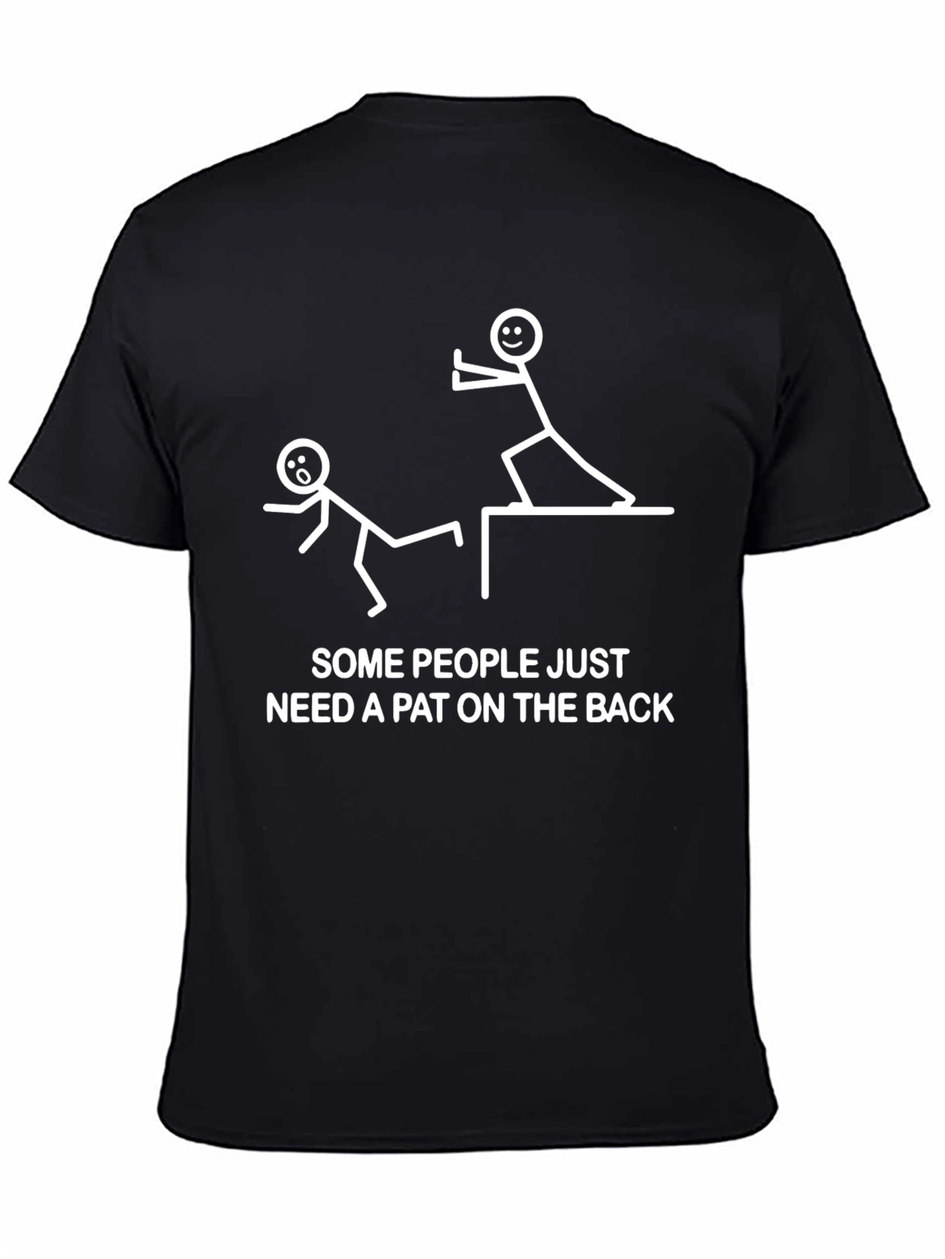 Funny Stick Figure Pat on the Back Graphic Tee