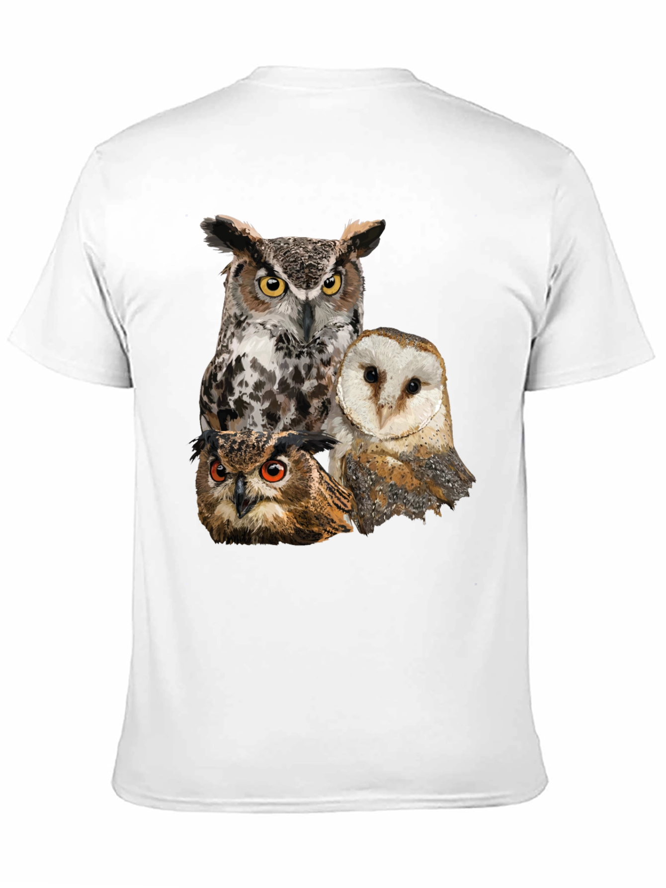 Owl Trio Graphic Tee - Black T-Shirt