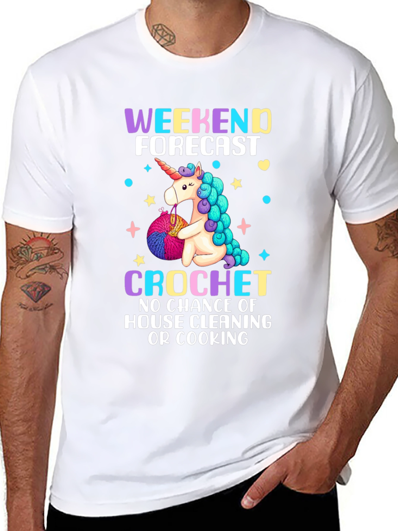 Unicorn Crochet T-Shirt: Weekend Forecast