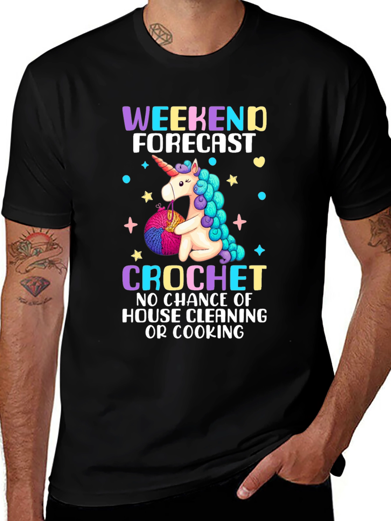 Unicorn Crochet T-Shirt: Weekend Forecast