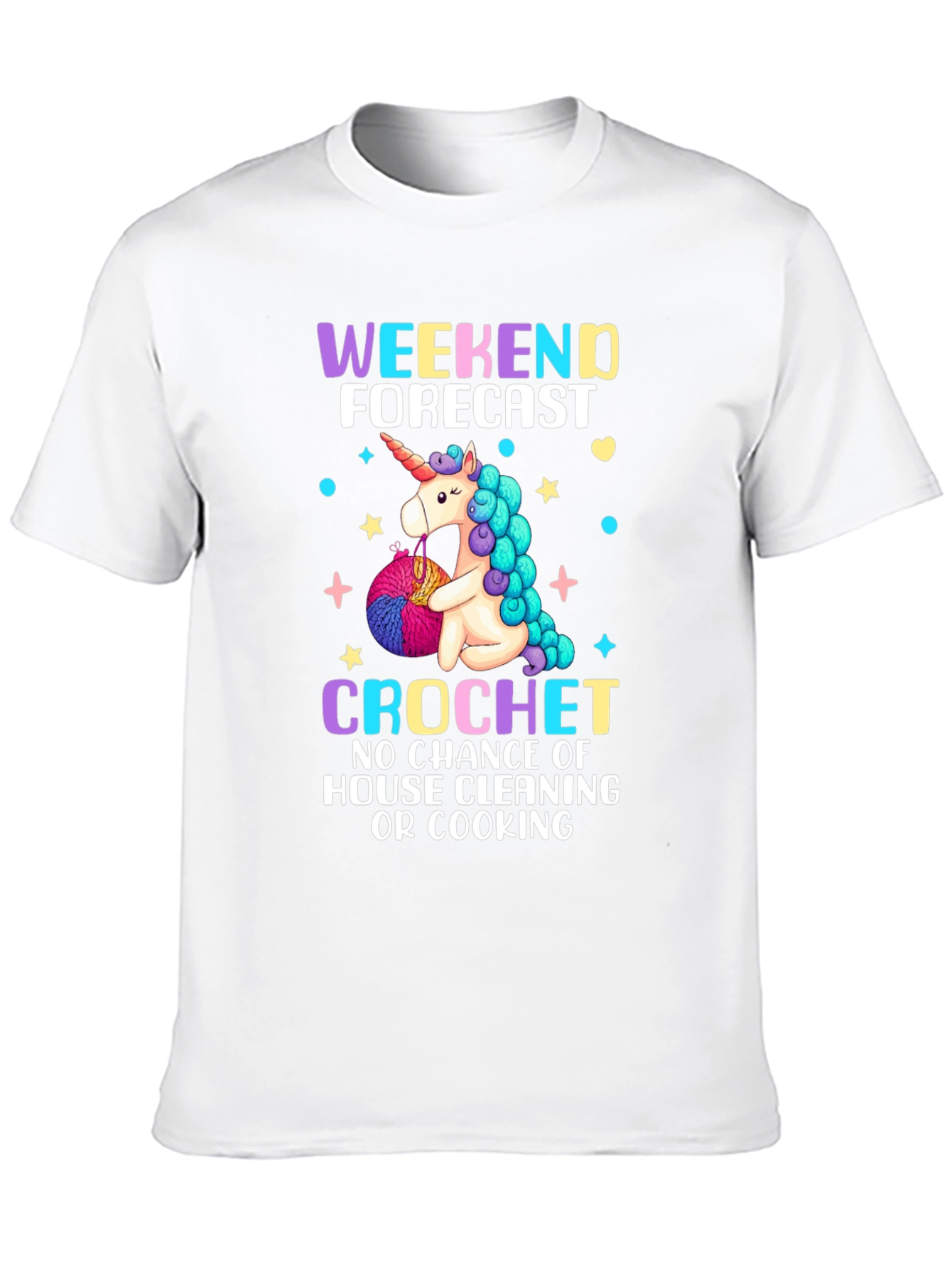 Unicorn Crochet T-Shirt: Weekend Forecast