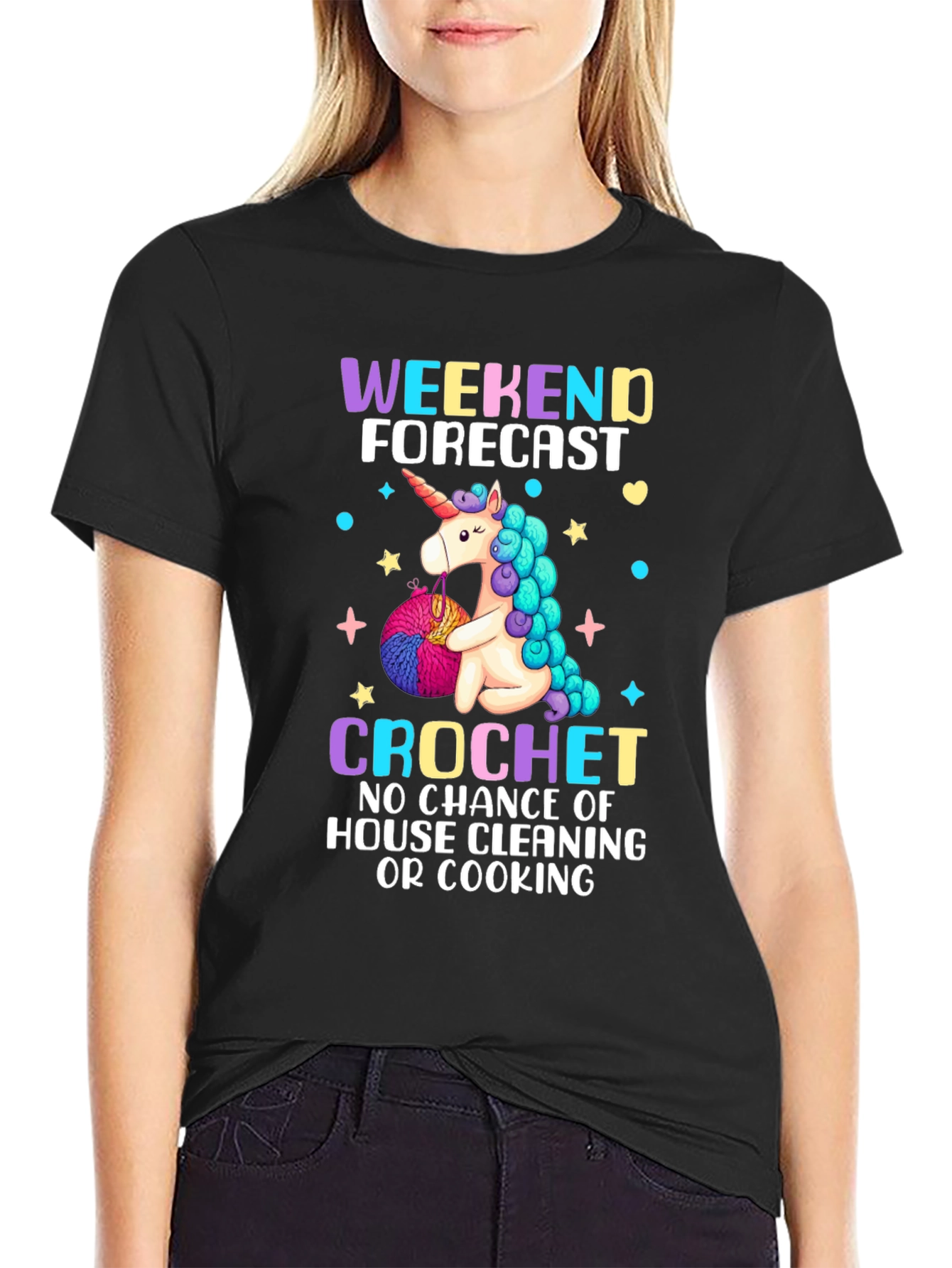 Unicorn Crochet T-Shirt: Weekend Forecast