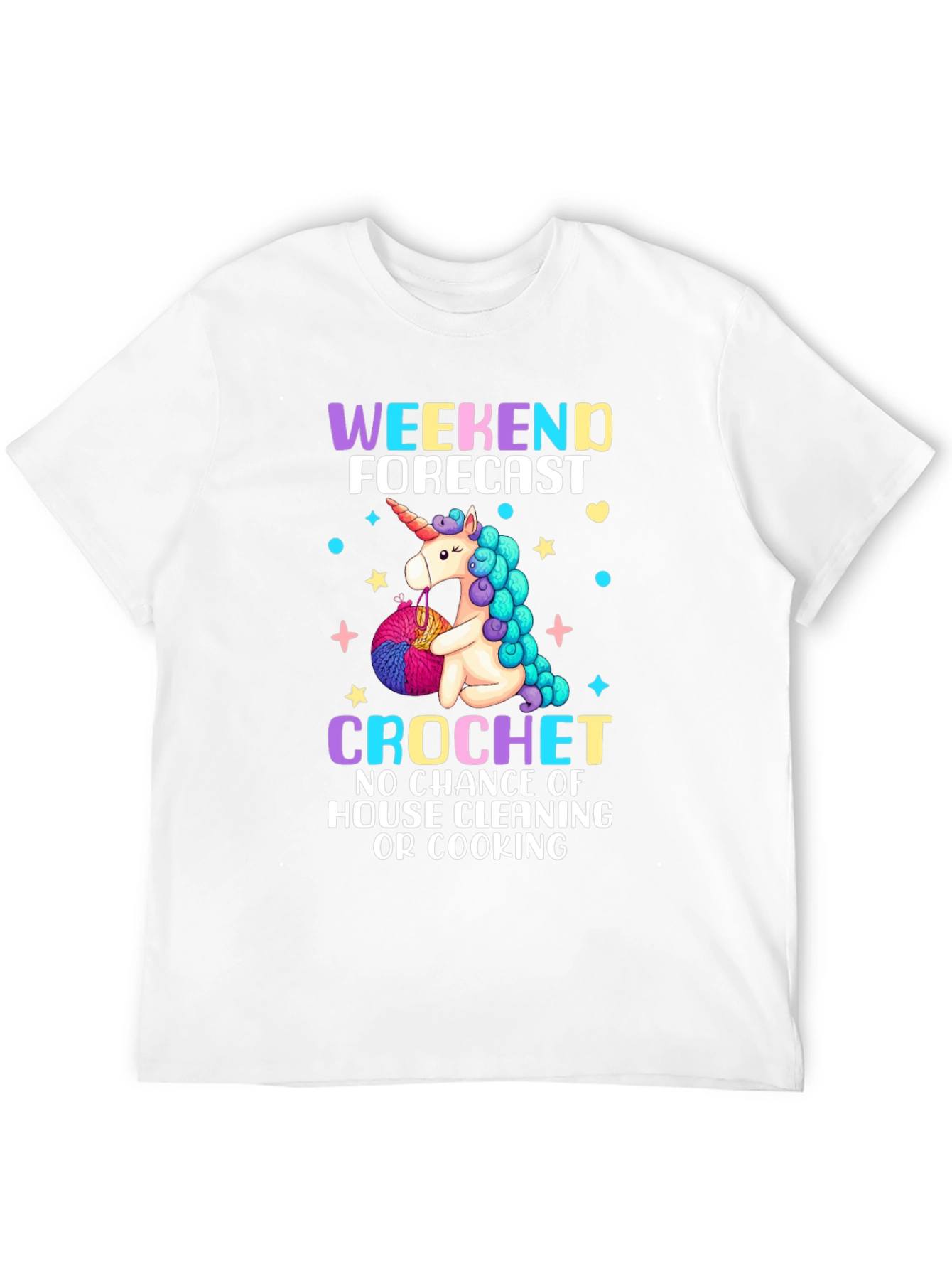 Unicorn Crochet T-Shirt: Weekend Forecast