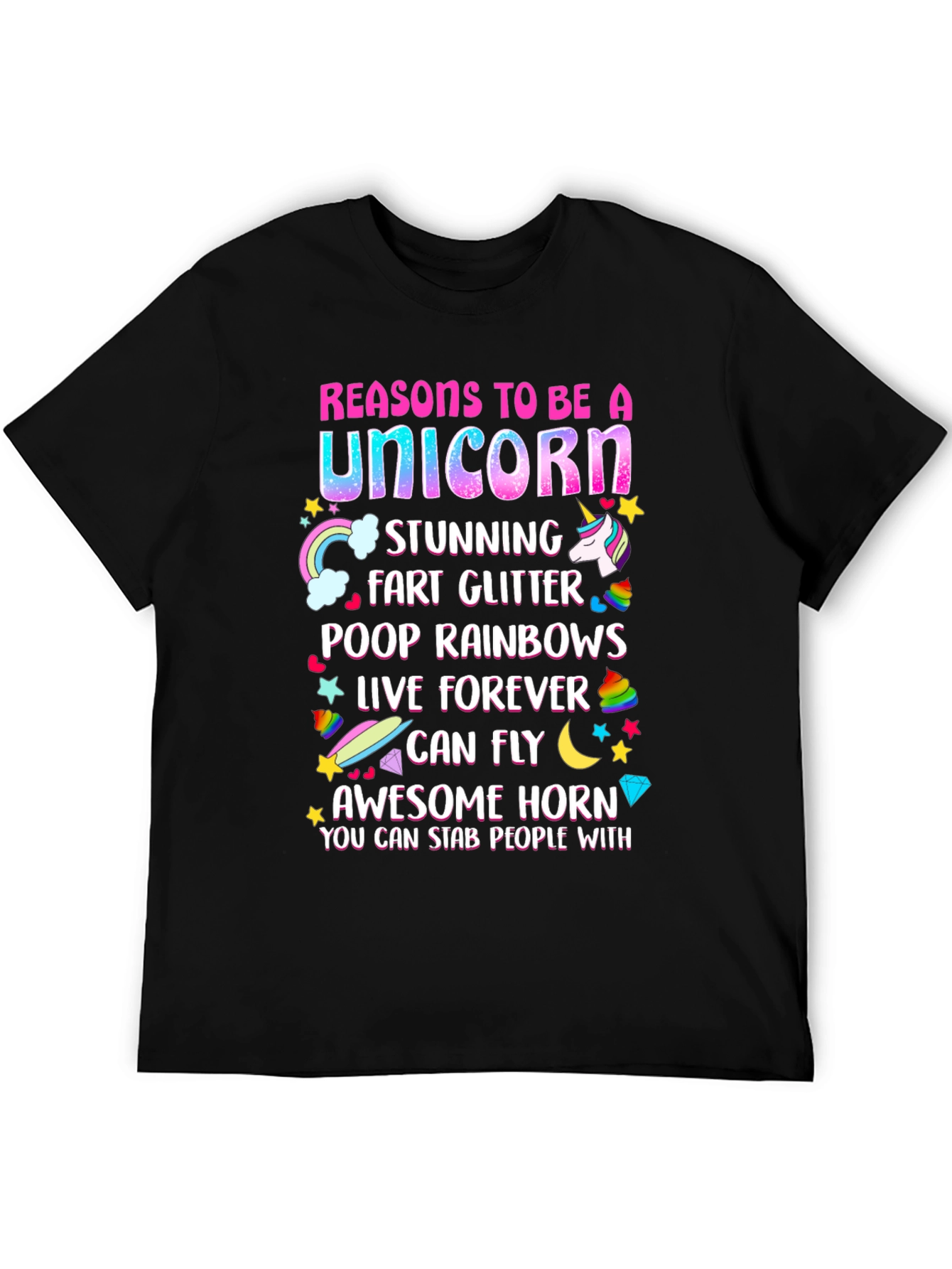 Unicorn Reasons Graphic T-Shirt