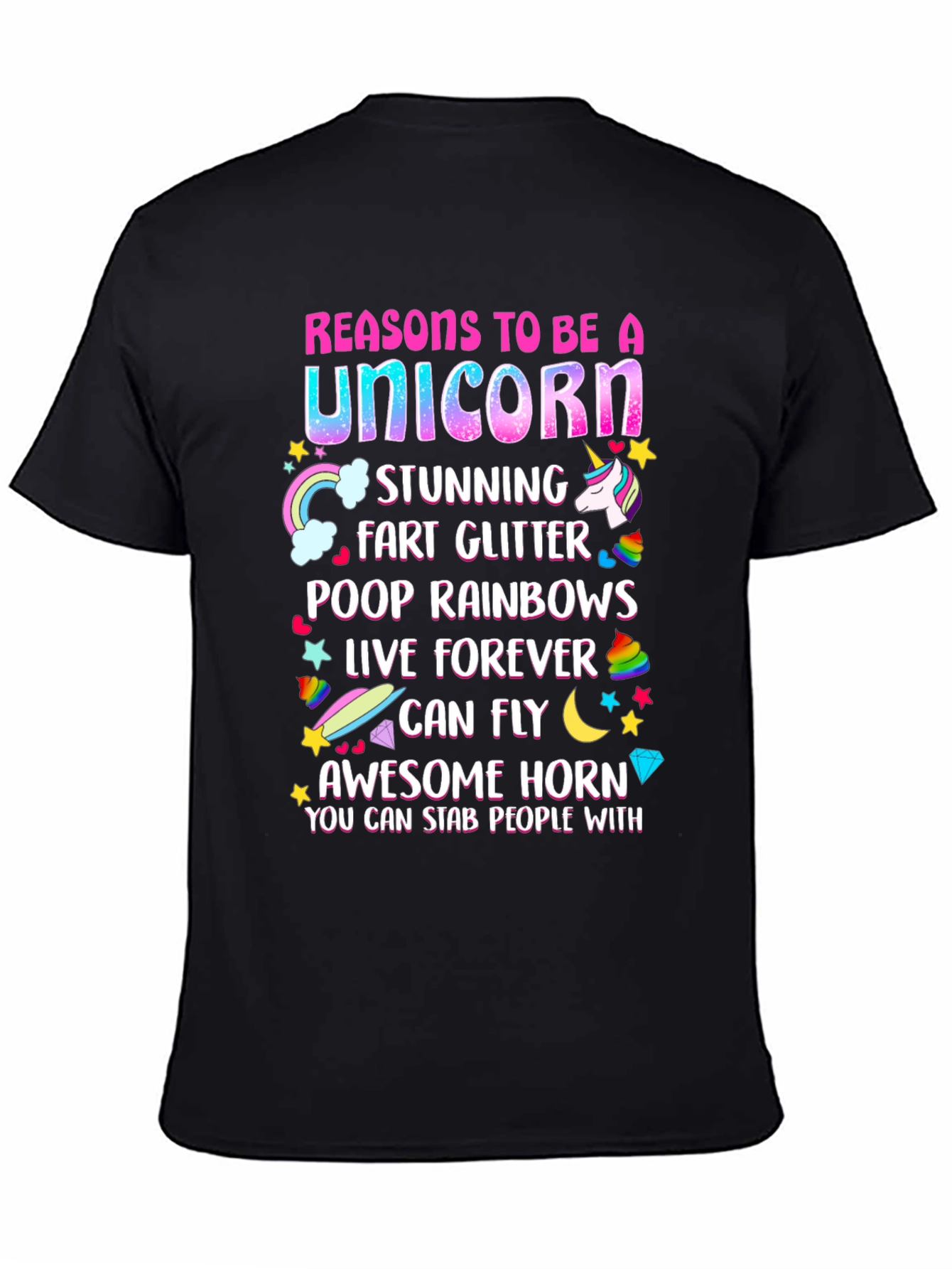 Unicorn Reasons Graphic T-Shirt