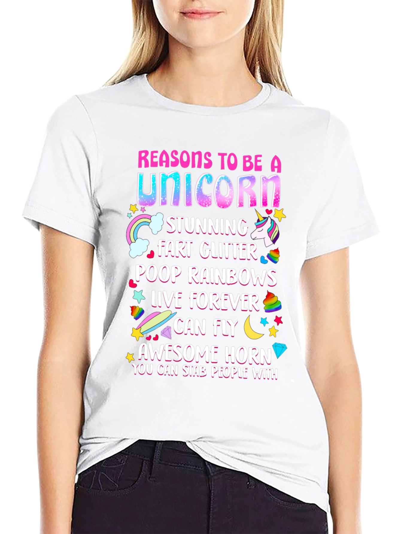 Unicorn Reasons Graphic T-Shirt