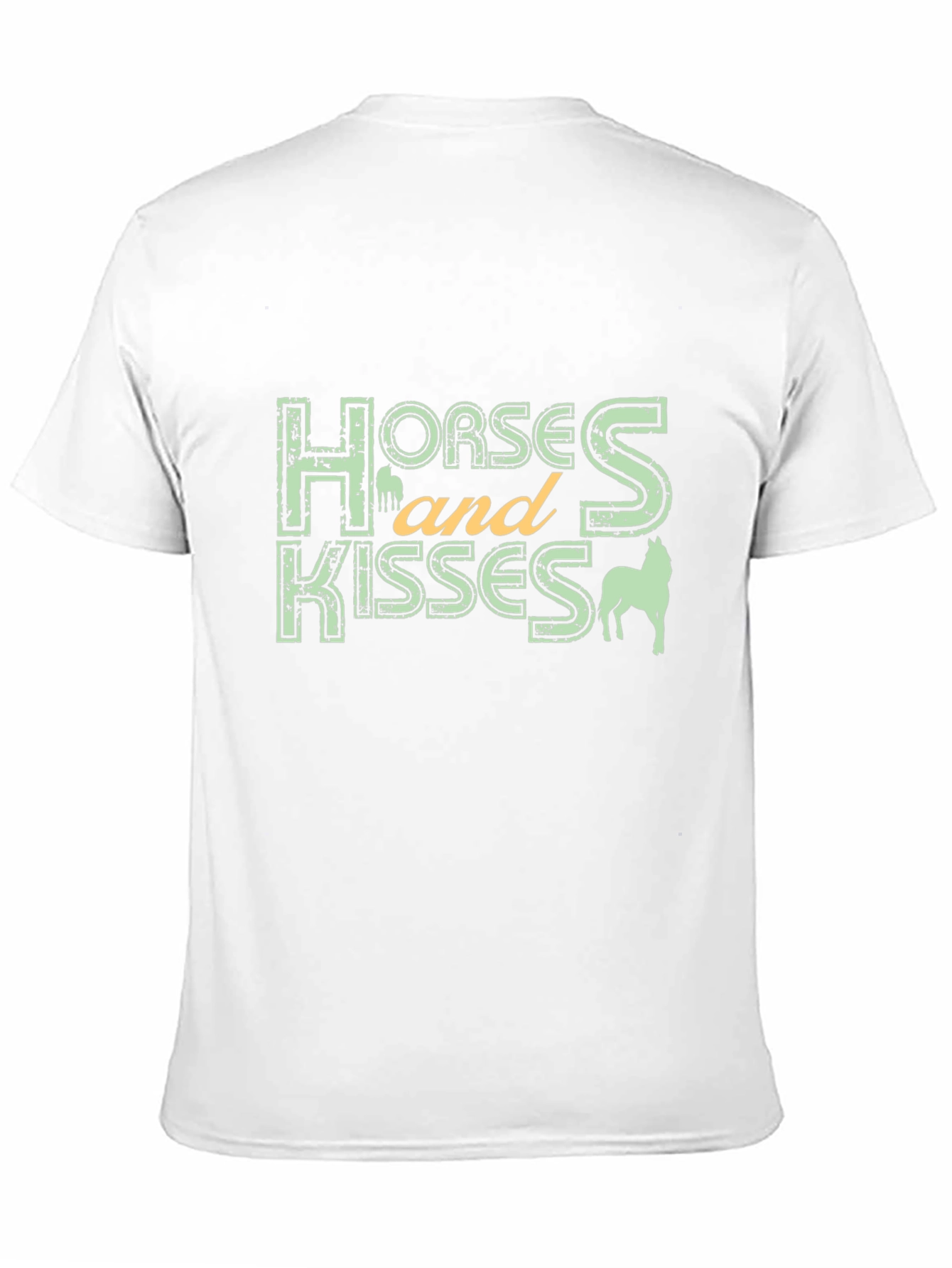Horses and Kisses Graphic T-Shirt - Black