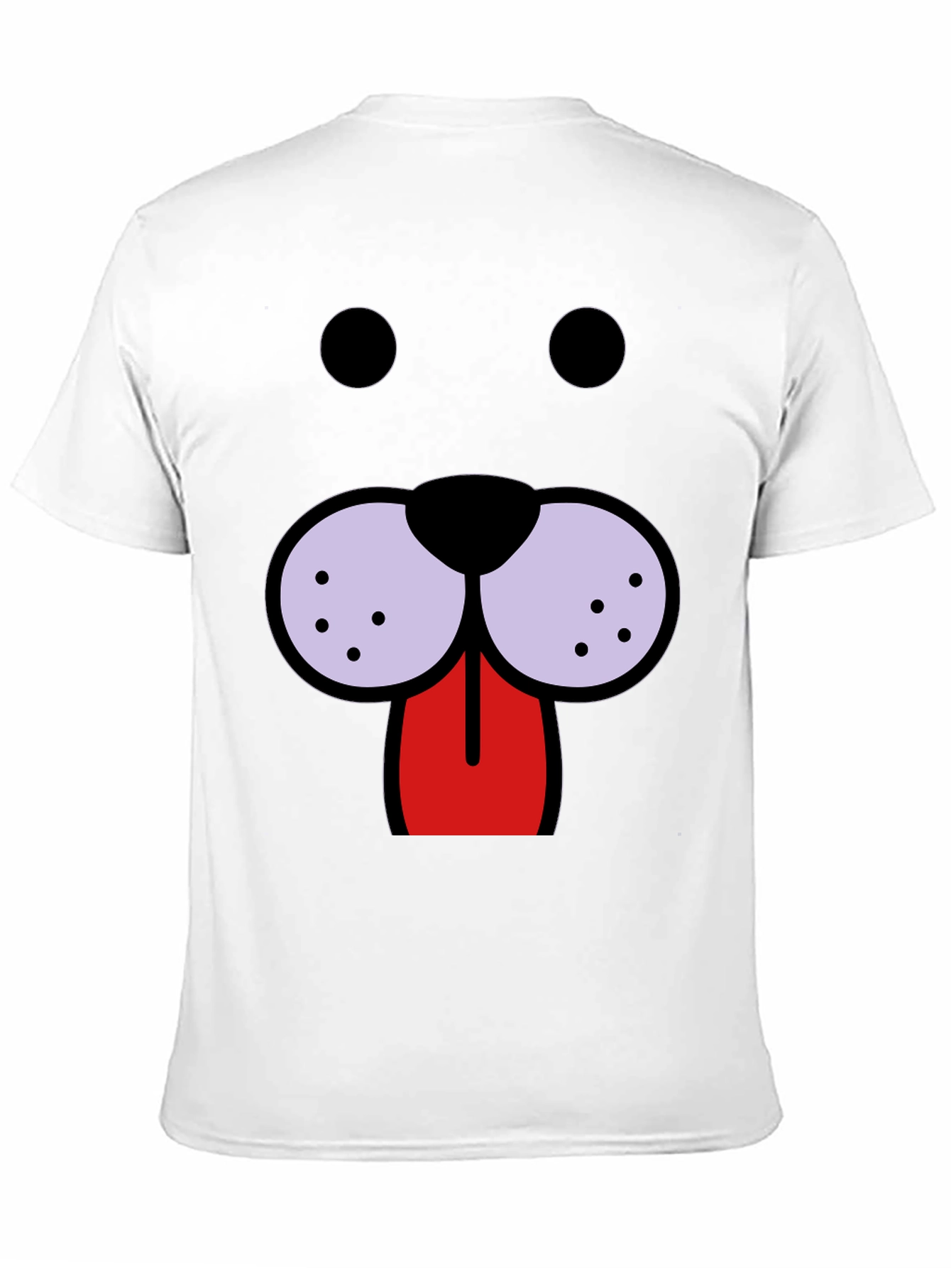 Funny Dog Face Graphic Tee - Black
