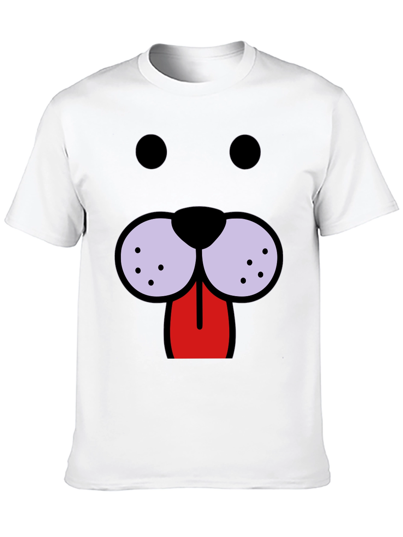 Funny Dog Face Graphic Tee - Black