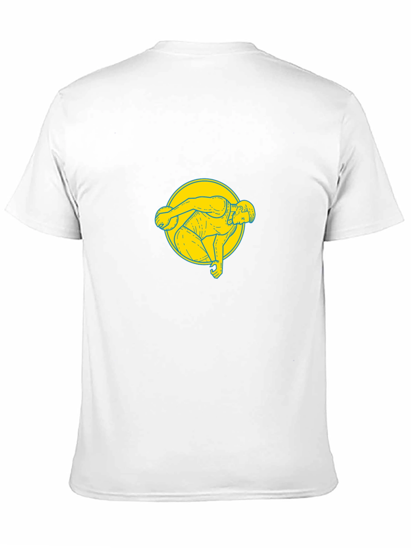 Black T-Shirt with Athlete Graphic