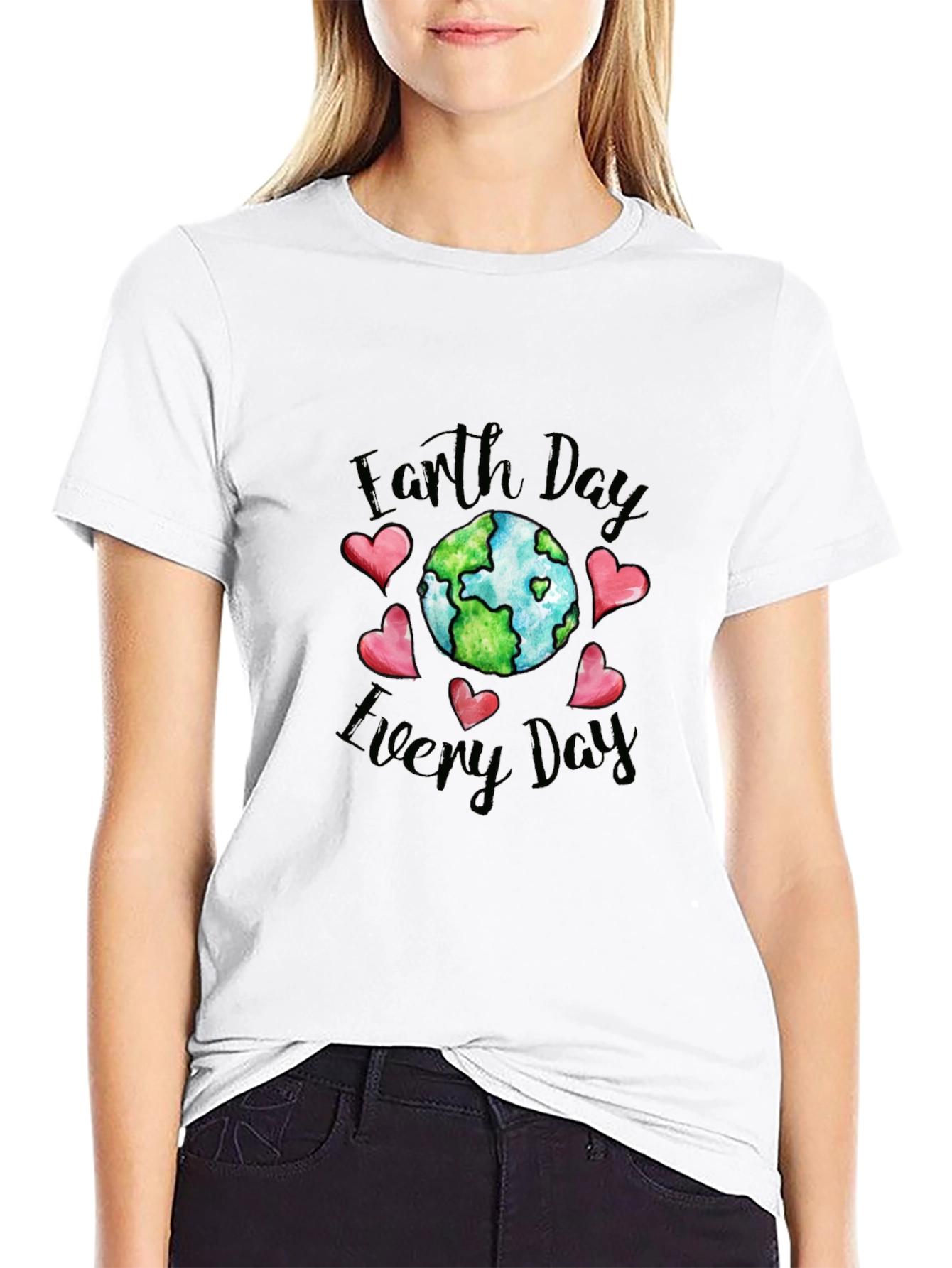 Earth Day Every Day Black Graphic Tee