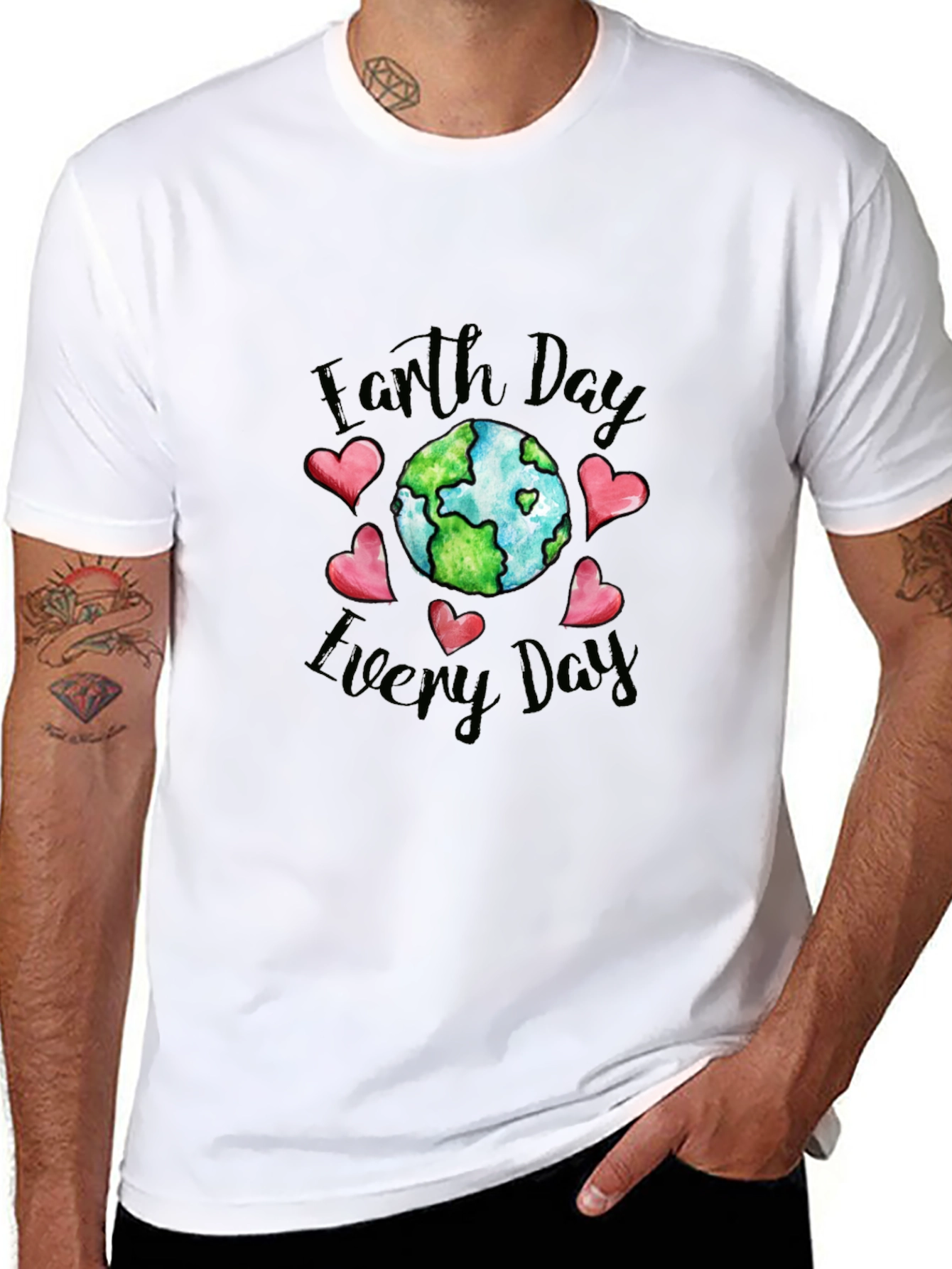 Earth Day Every Day Black Graphic Tee