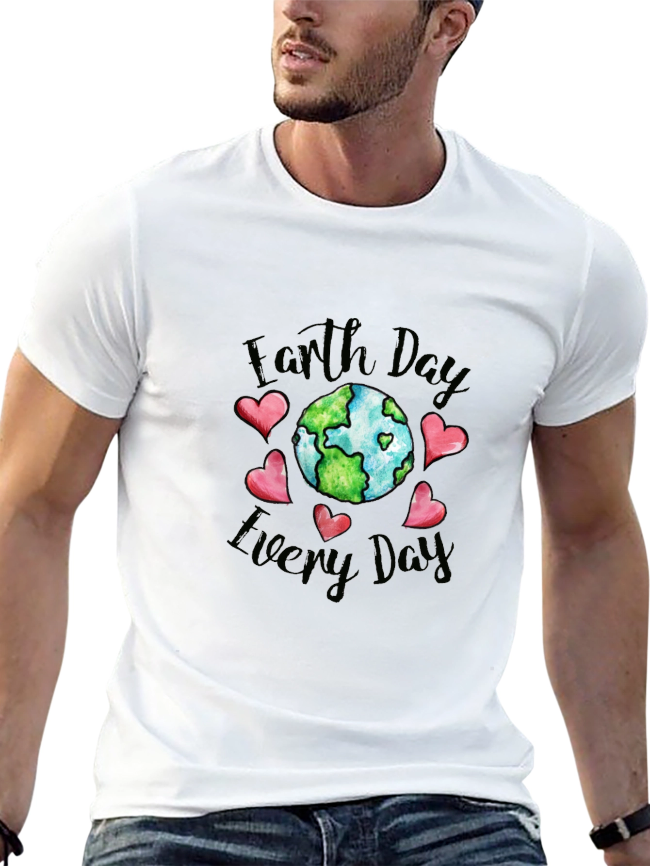 Earth Day Every Day Black Graphic Tee