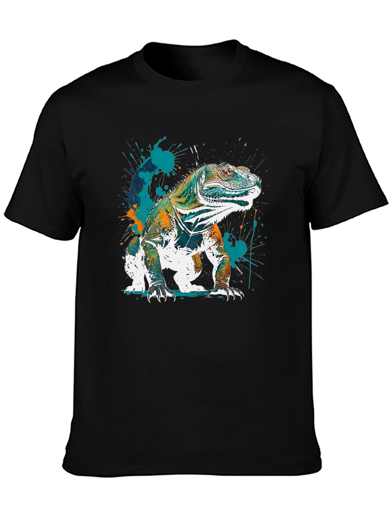 Iguana Graphic Tee - Unique Artistic Lizard Design