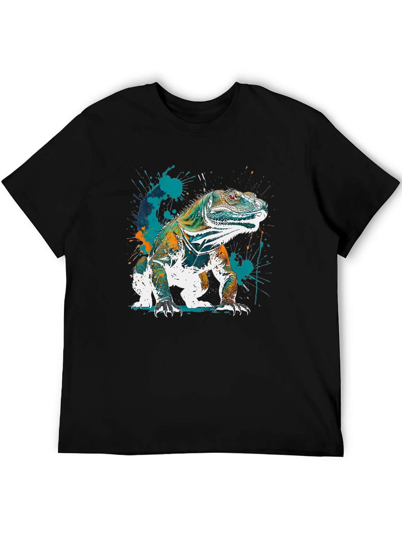 Iguana Graphic Tee - Unique Artistic Lizard Design