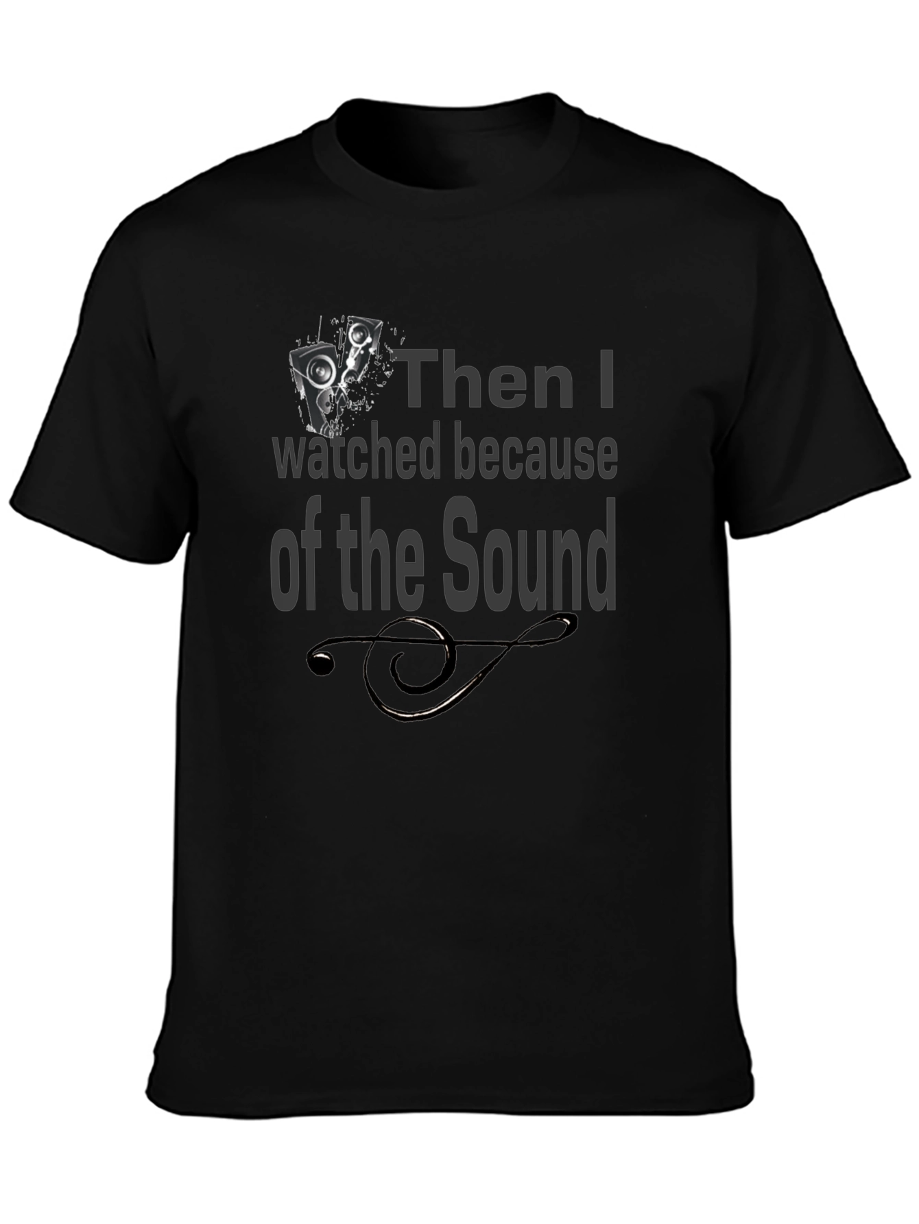 Speaker Graphic Mens Black T-Shirt