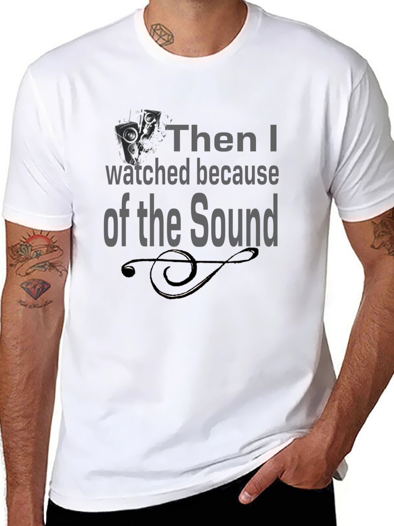 Speaker Graphic Mens Black T-Shirt