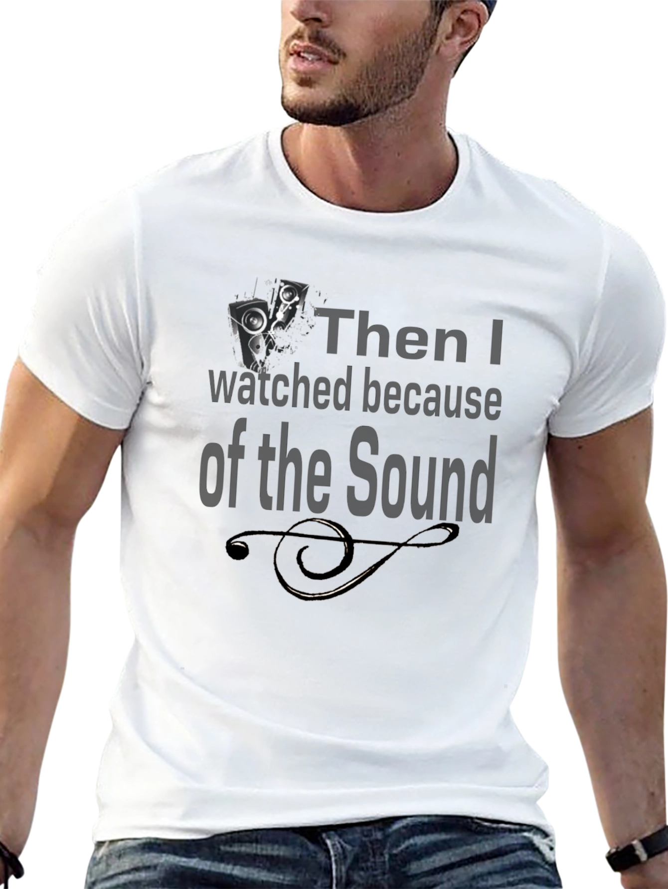 Speaker Graphic Mens Black T-Shirt