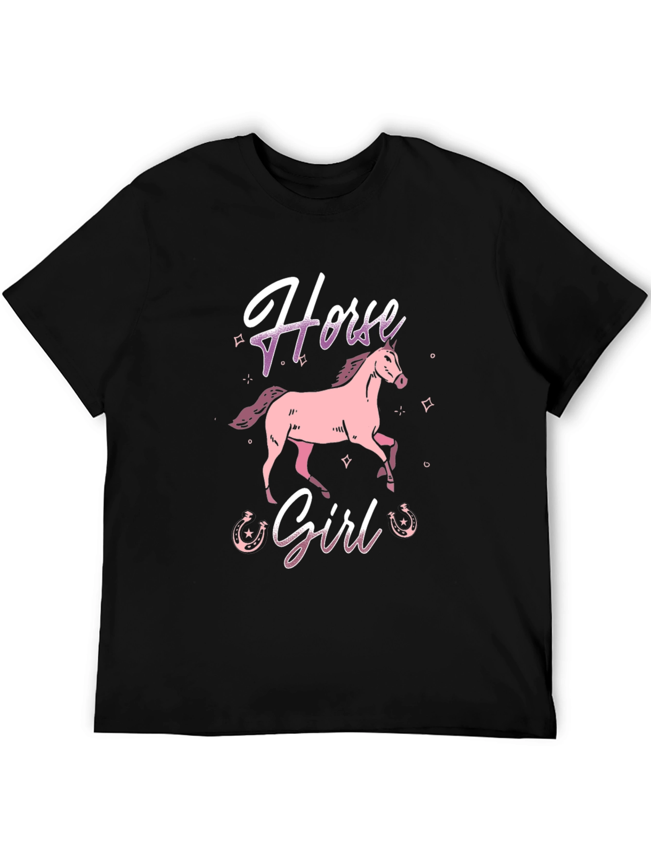 Horse Girl Graphic Tee - Black