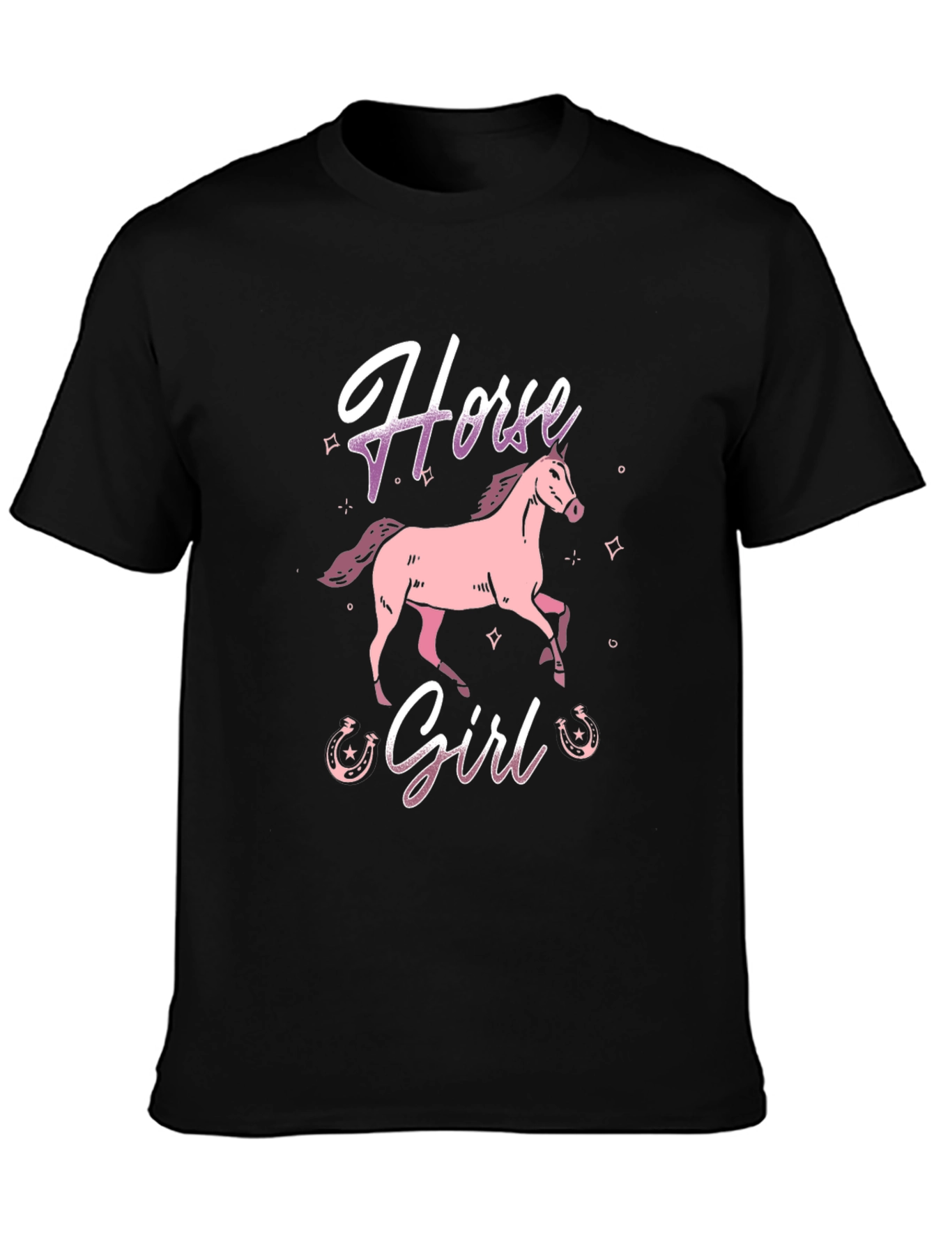 Horse Girl Graphic Tee - Black