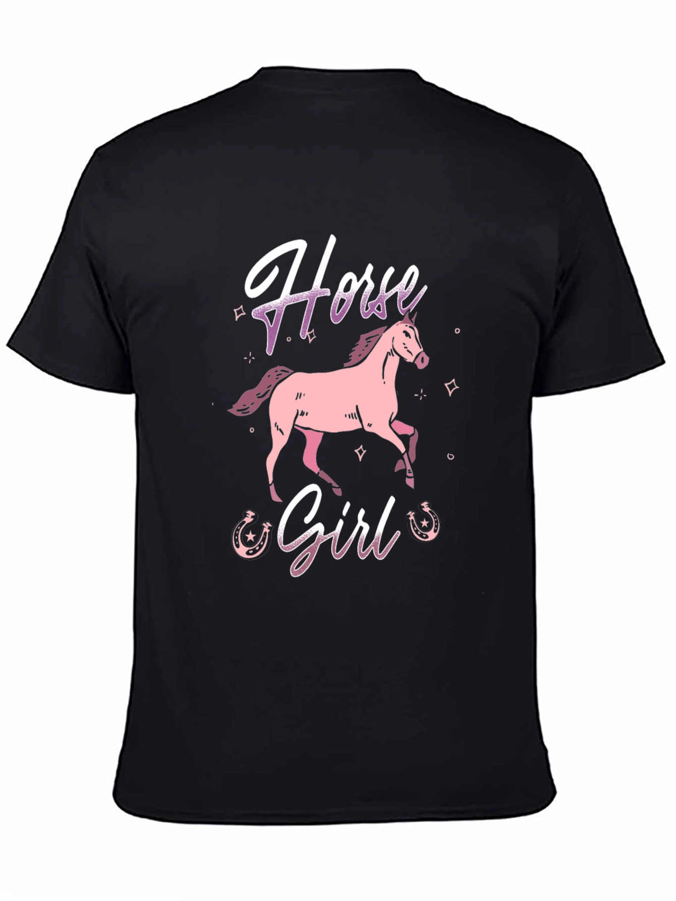 Horse Girl Graphic Tee - Black
