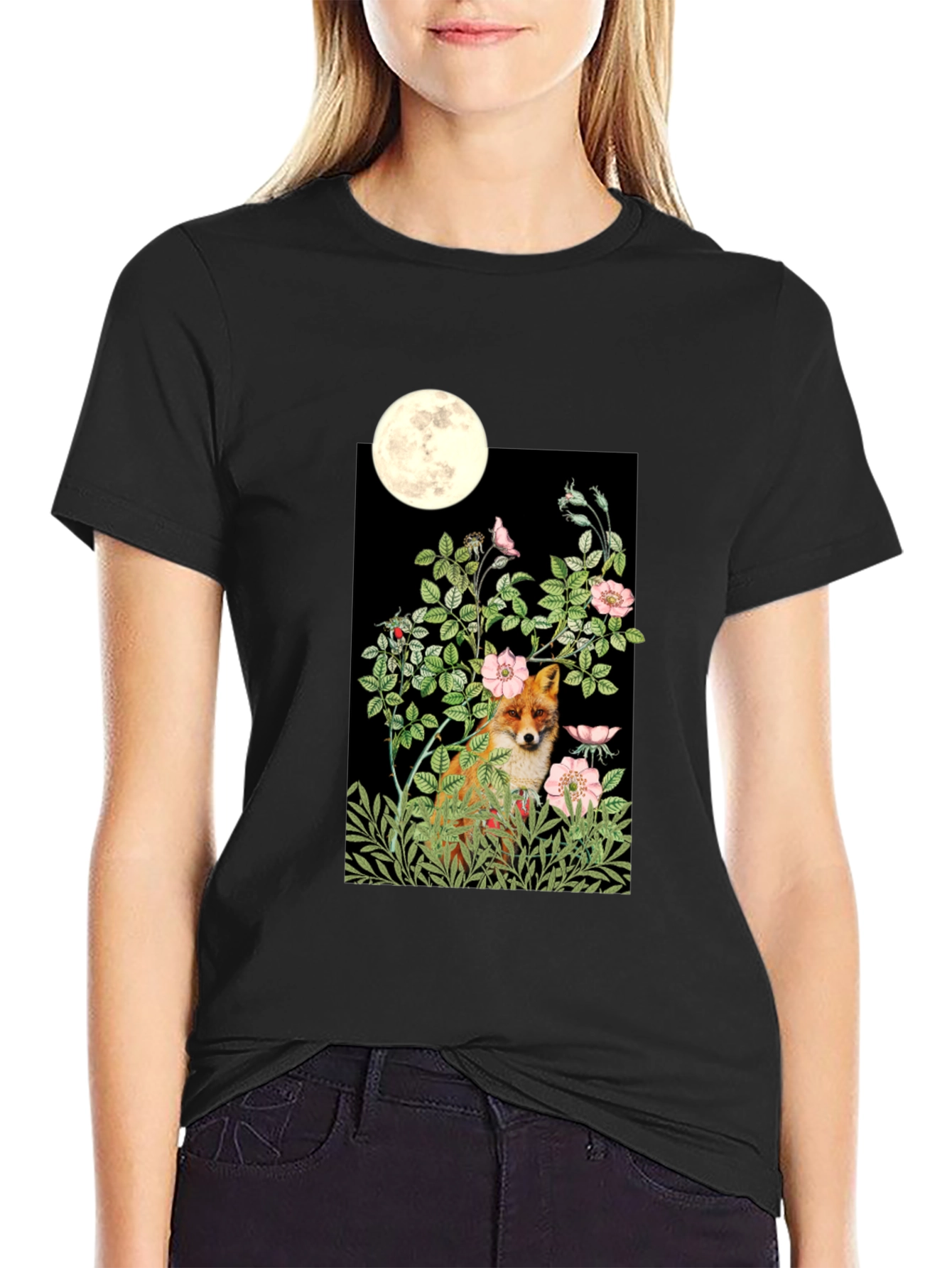 Fox Moon T-Shirt - Unique Graphic Tee