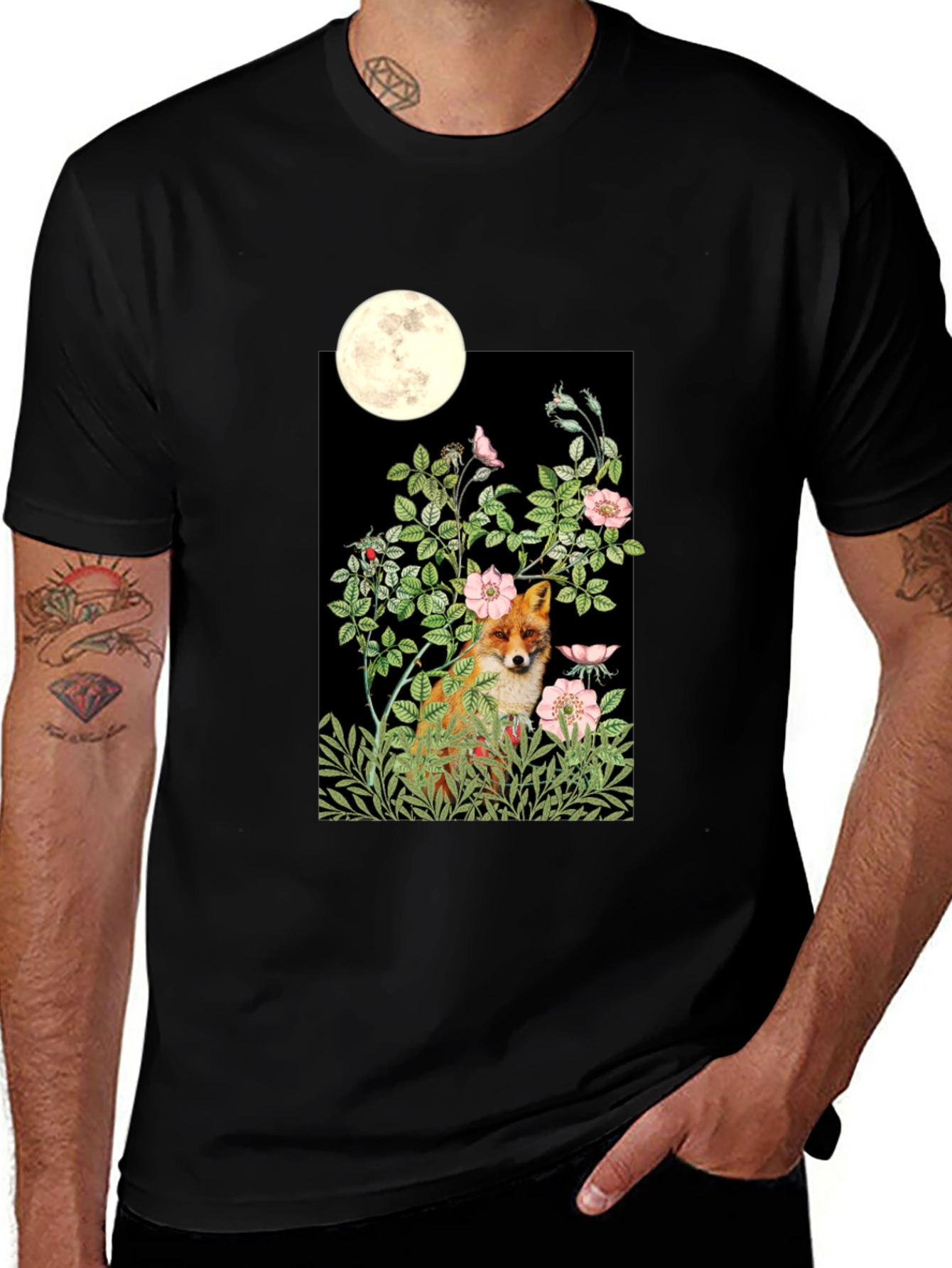 Fox Moon T-Shirt - Unique Graphic Tee