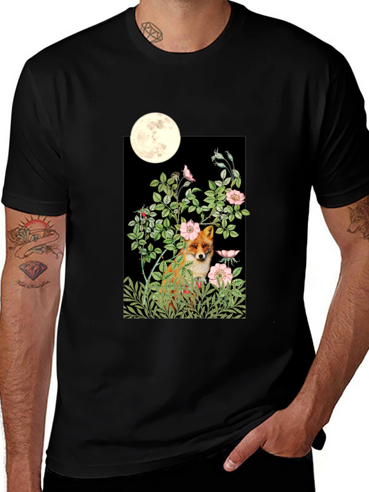Fox Moon T-Shirt - Unique Graphic Tee