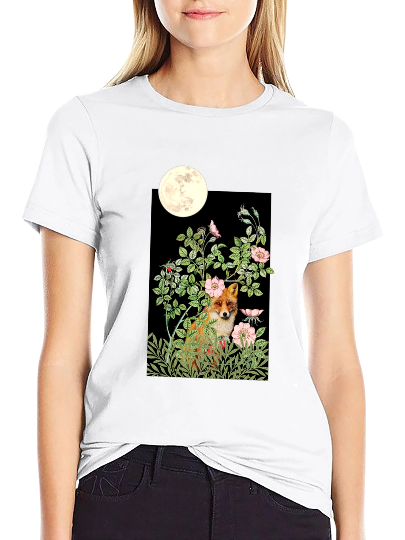 Fox Moon T-Shirt - Unique Graphic Tee