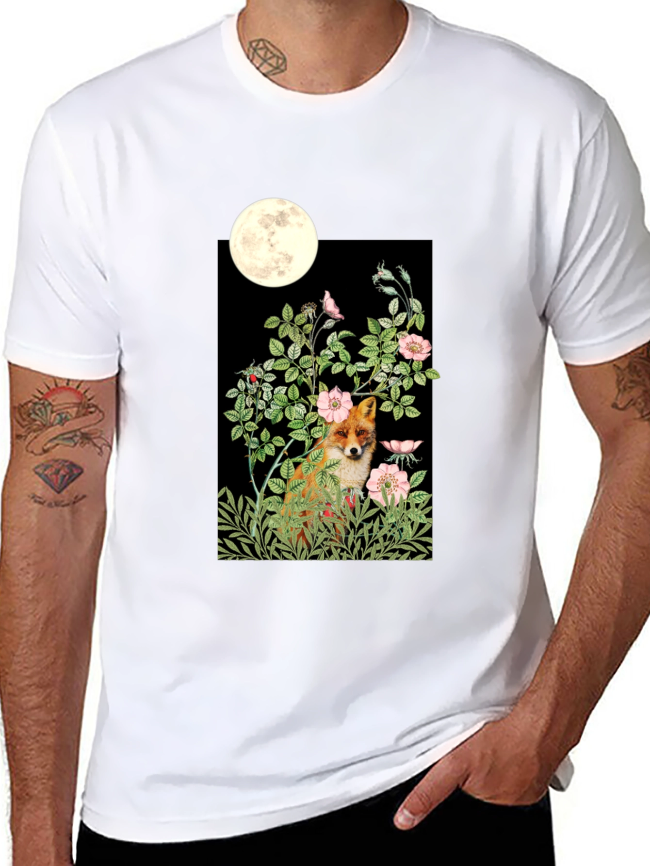 Fox Moon T-Shirt - Unique Graphic Tee