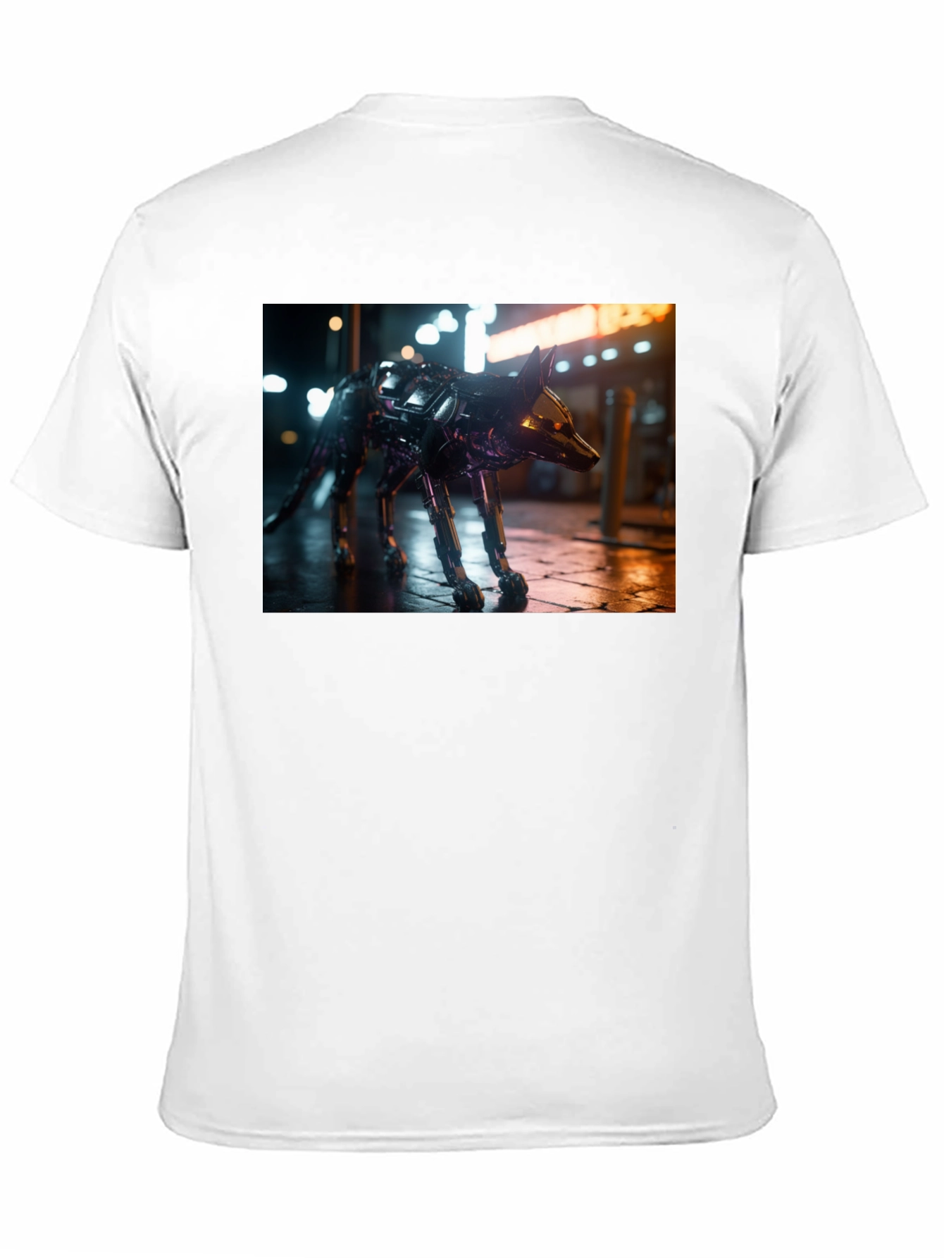 Robot Dog Graphic Black T-Shirt