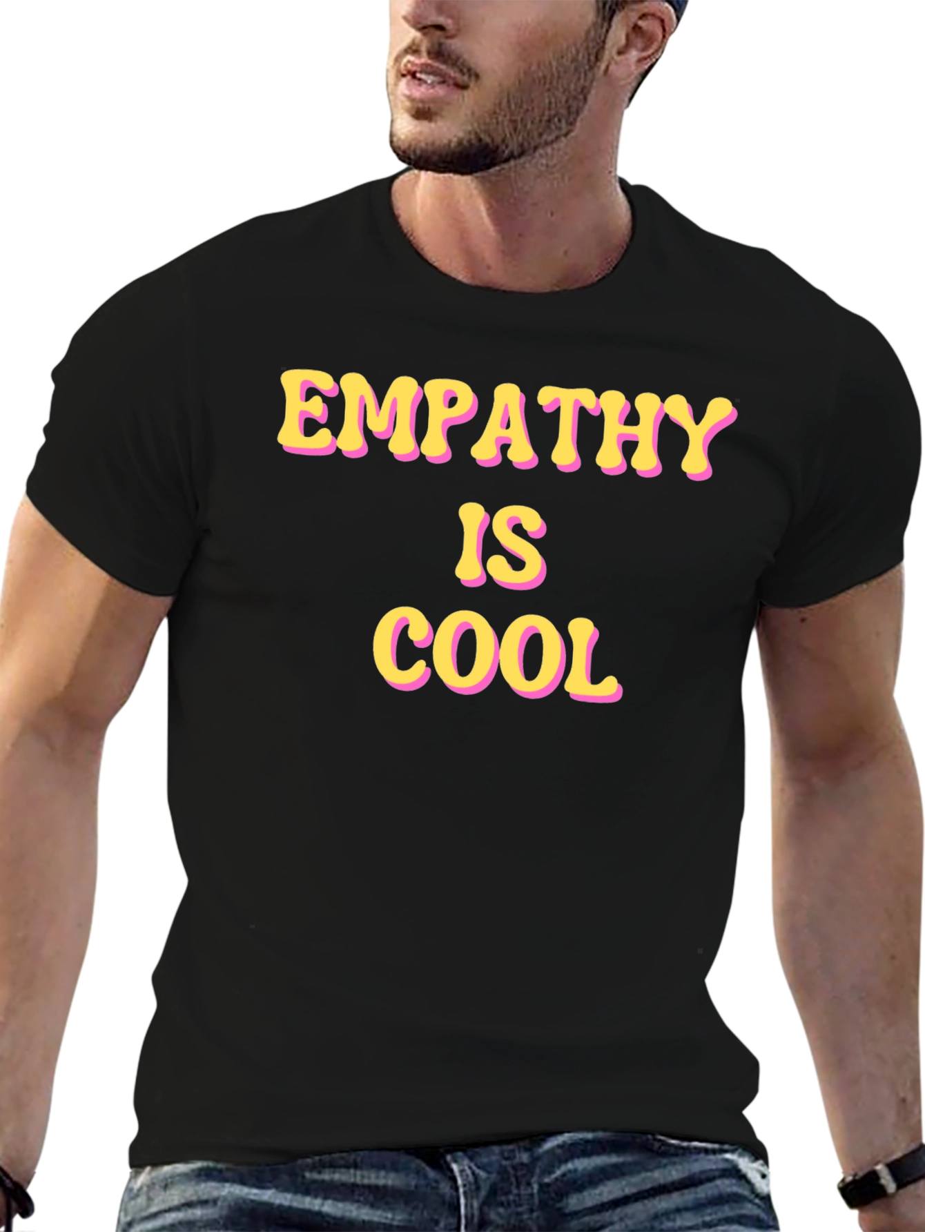 Empathy is Cool Black Graphic Tee
