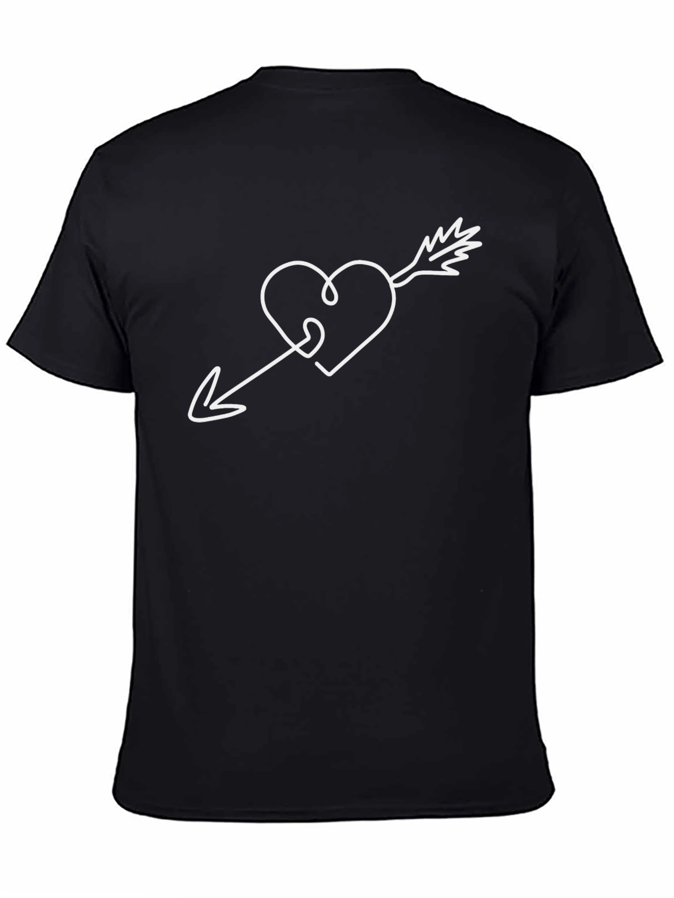 Heart Arrow Graphic Tee - Classic Black T-Shirt