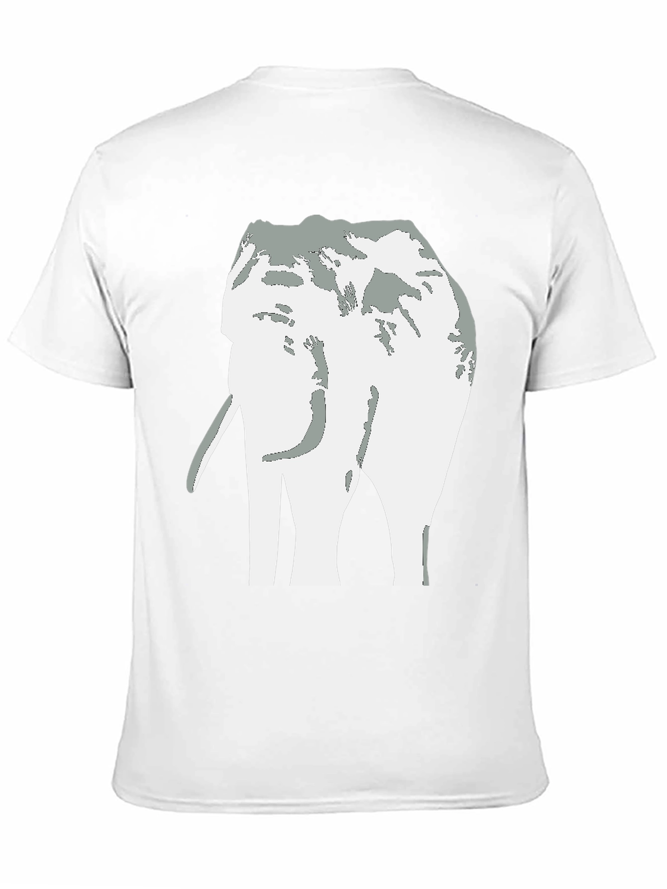 Elephant Graphic Tee - Black Cotton Casual T-Shirt