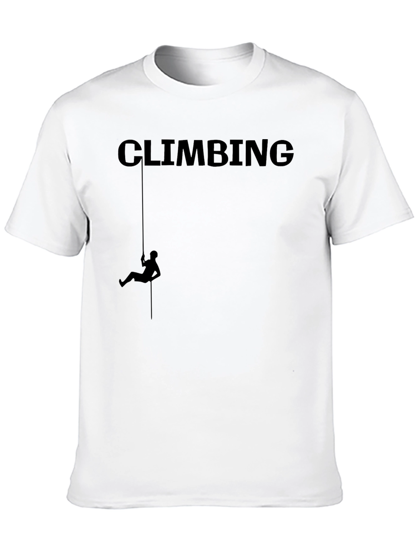 Climbing Graphic Print T-Shirt - Black