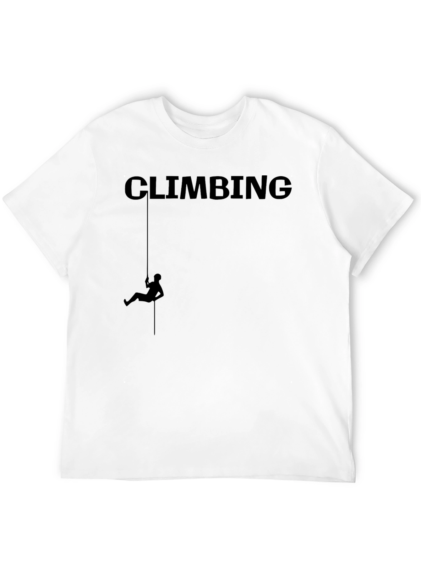 Climbing Graphic Print T-Shirt - Black
