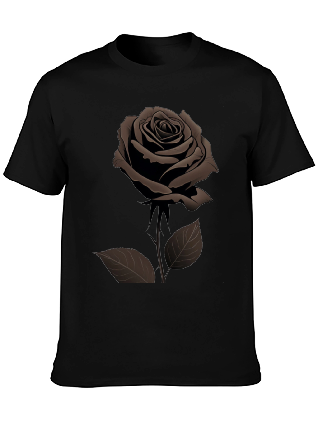 Rose Graphic Mens Black T-Shirt