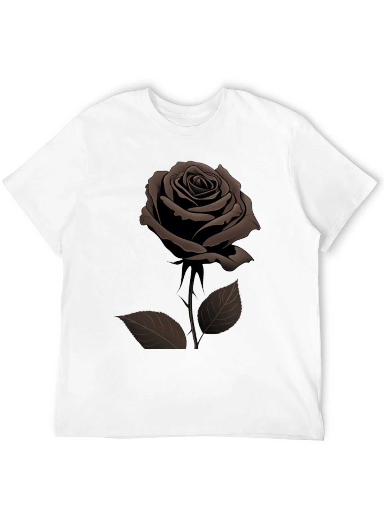 Rose Graphic Mens Black T-Shirt