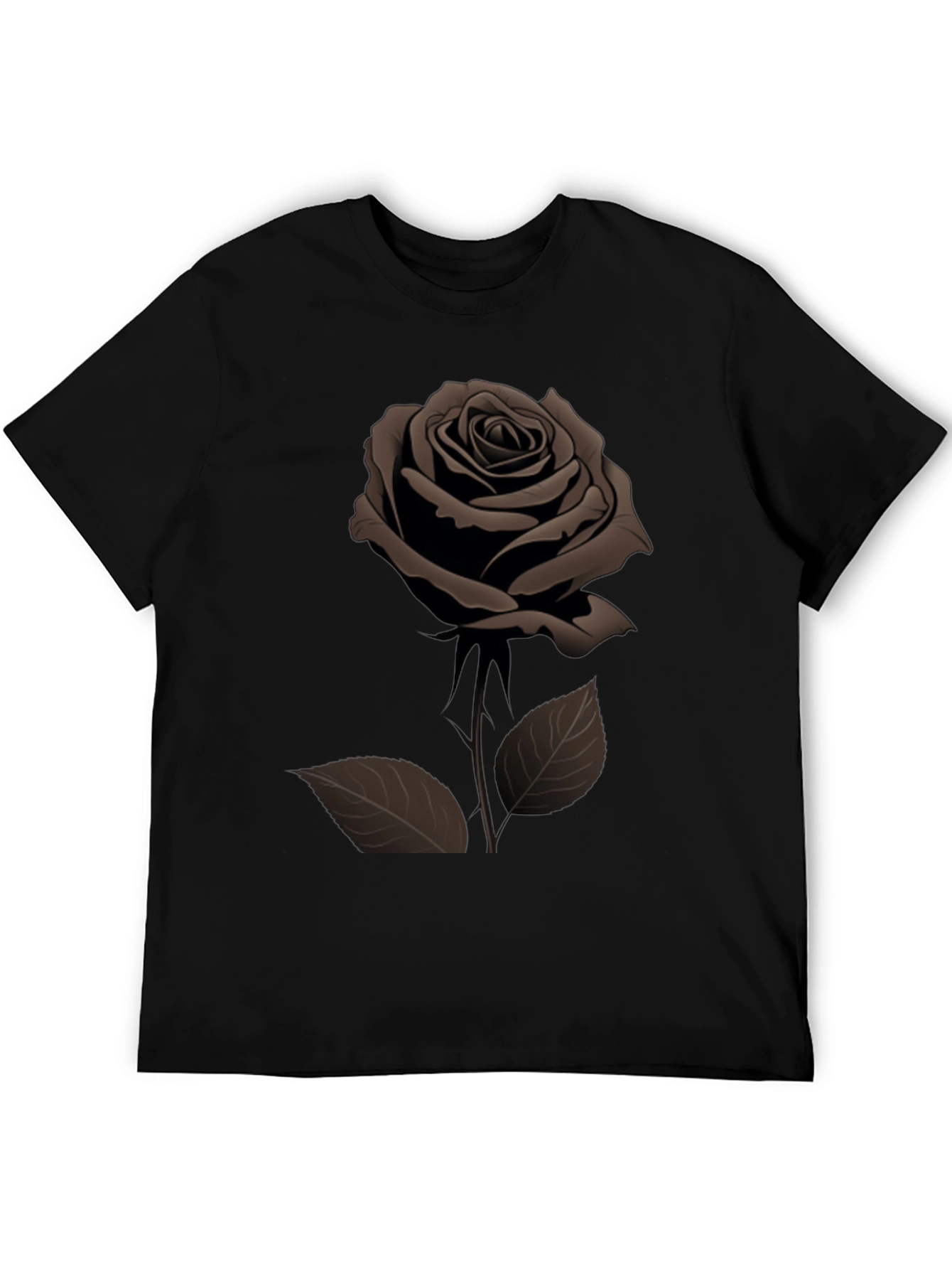 Rose Graphic Mens Black T-Shirt