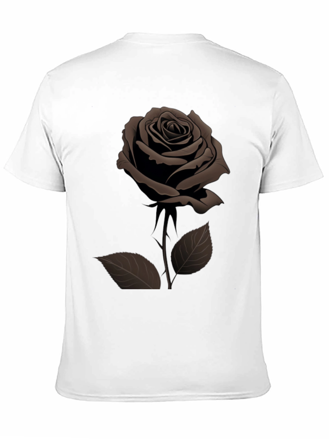 Rose Graphic Mens Black T-Shirt