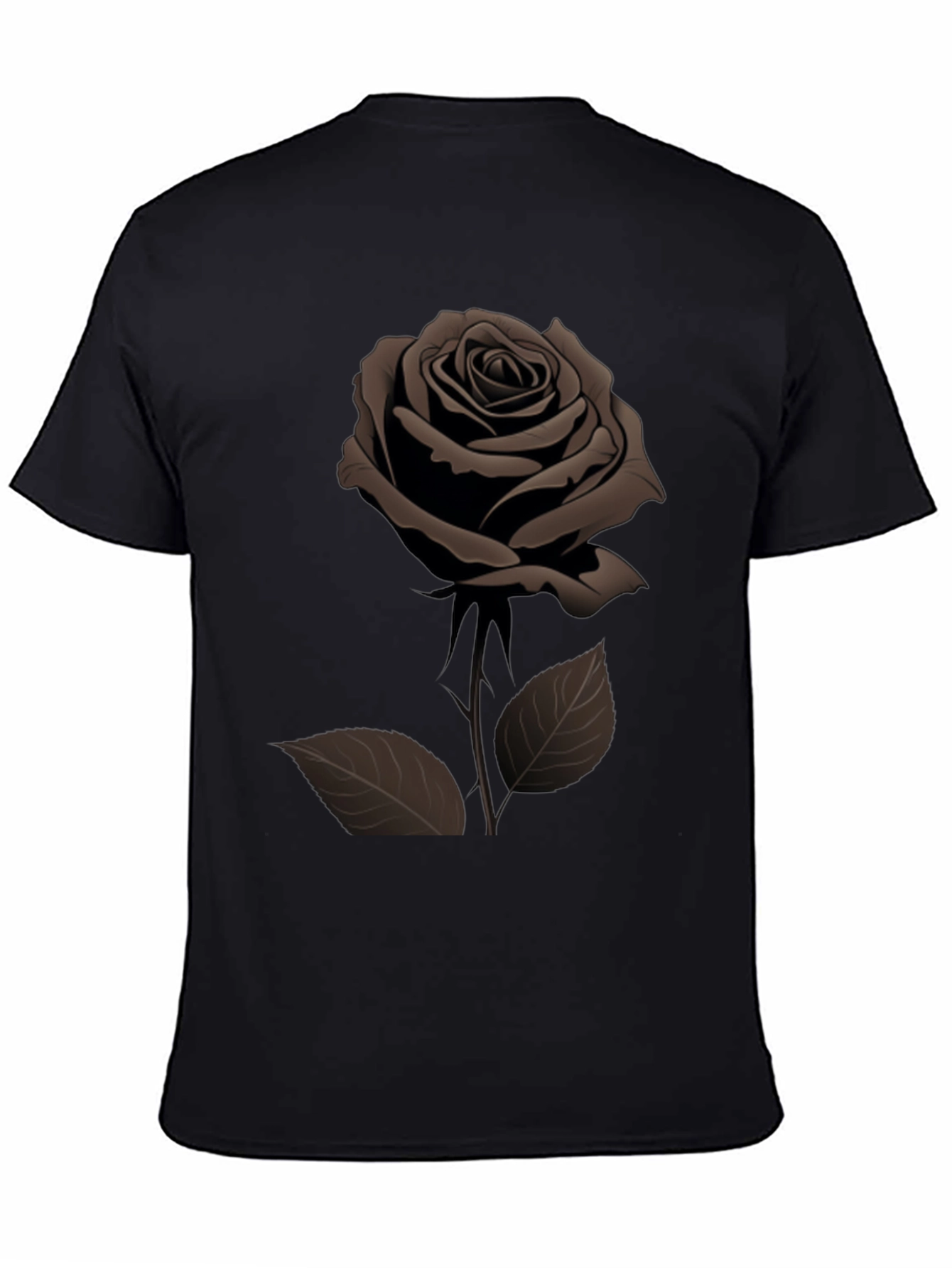 Rose Graphic Mens Black T-Shirt
