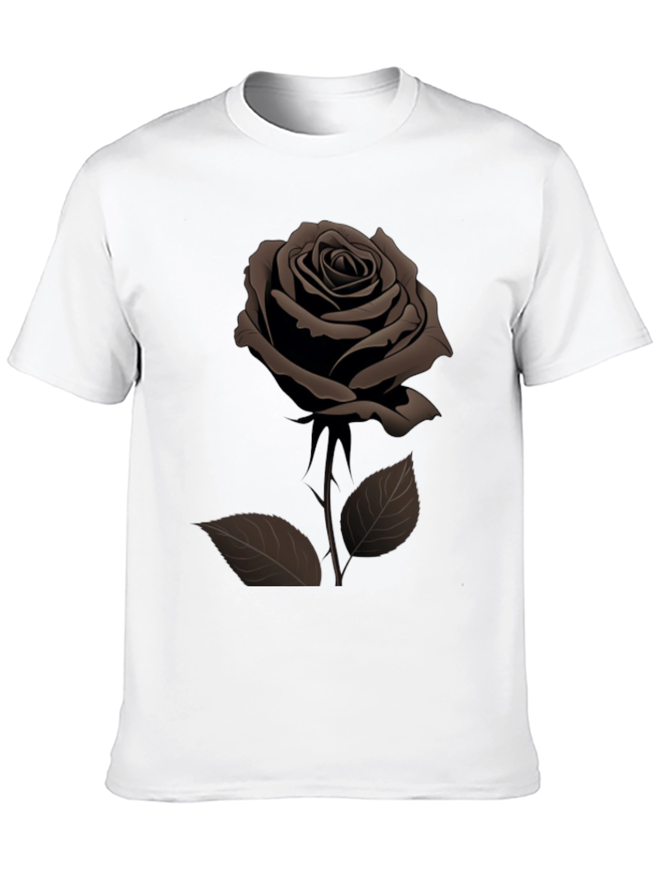 Rose Graphic Mens Black T-Shirt