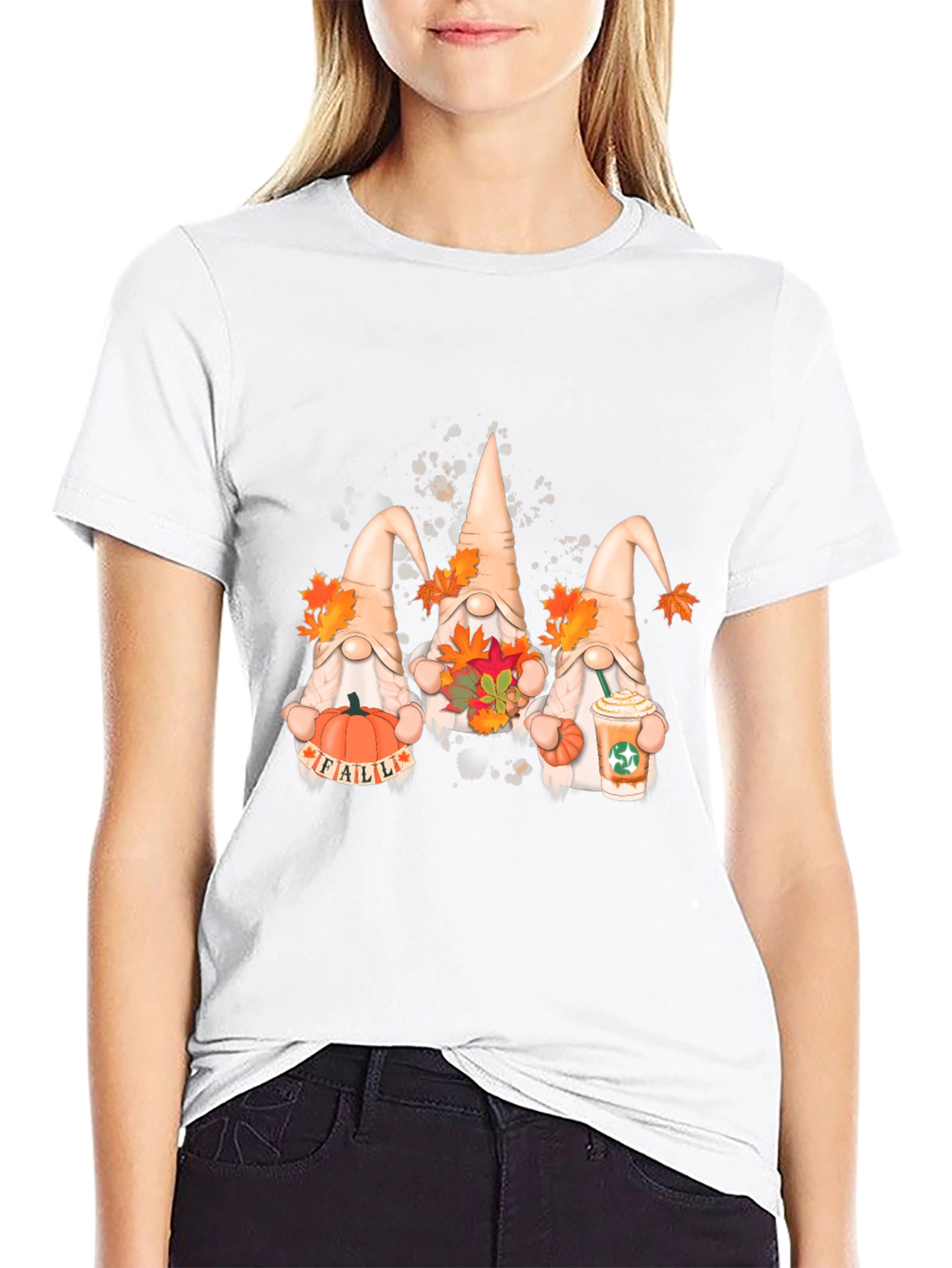Fall Gnomes Graphic Tee - Autumn Harvest Shirt