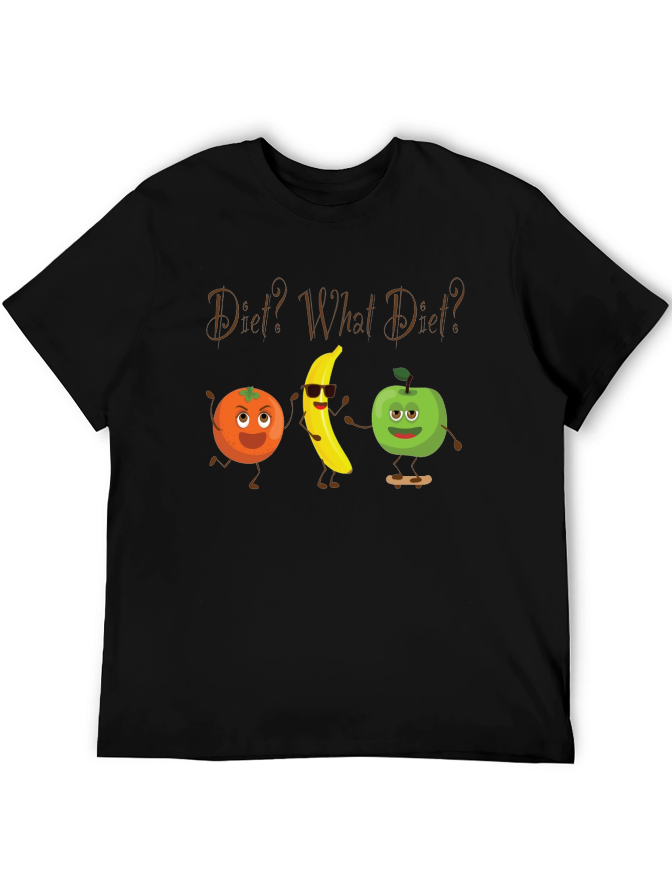Diet? What Diet? Funny Fruit Cartoon T-Shirt