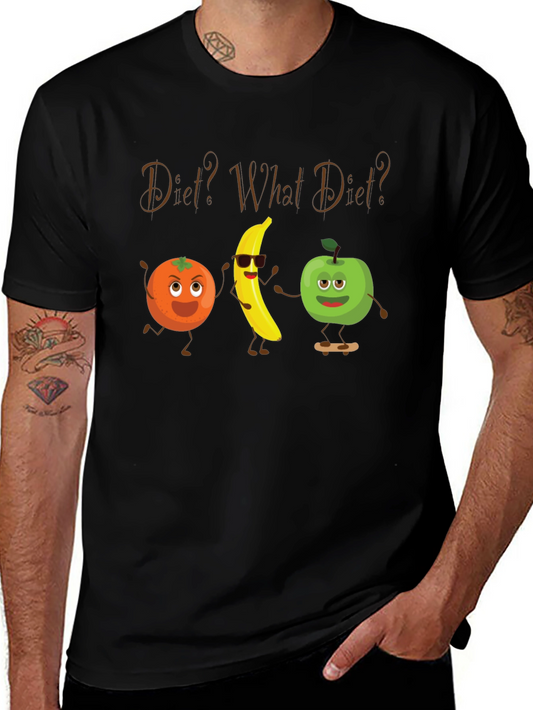 Diet? What Diet? Funny Fruit Cartoon T-Shirt