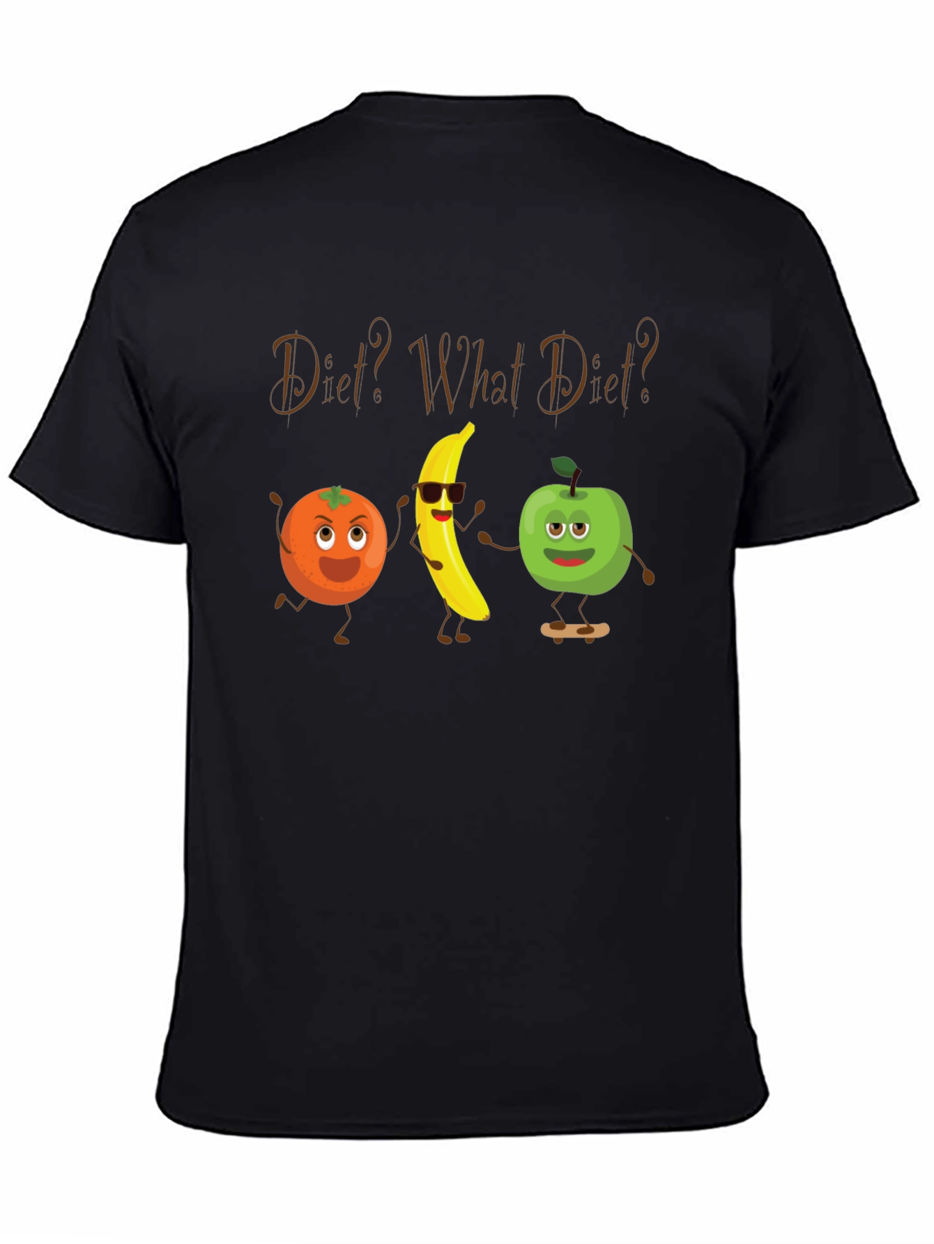 Diet? What Diet? Funny Fruit Cartoon T-Shirt