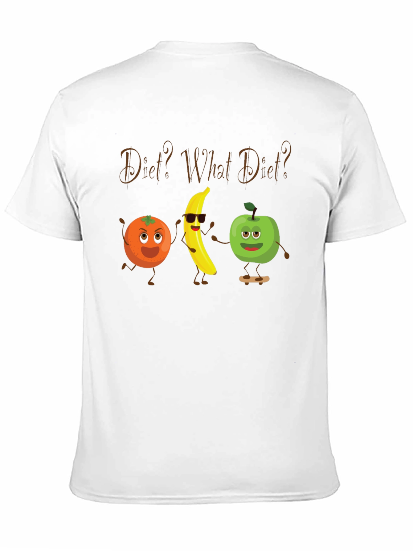 Diet? What Diet? Funny Fruit Cartoon T-Shirt