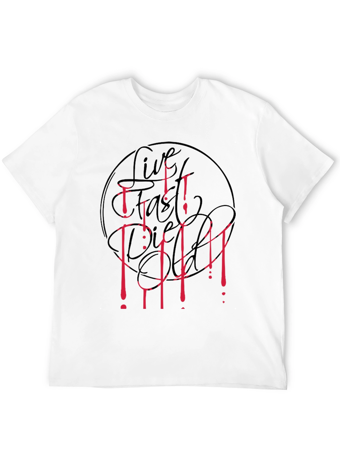 Live Fast Die Old T-Shirt - Black Graphic Tee